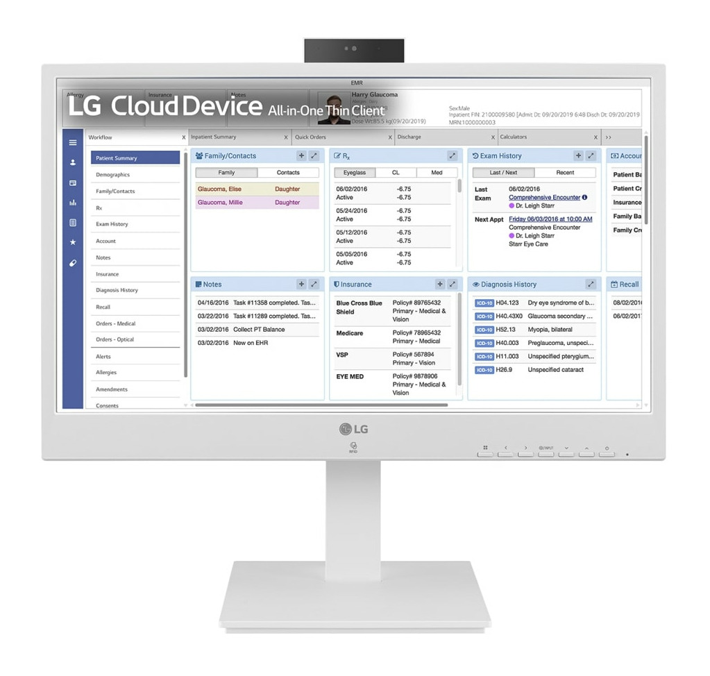 LG 24CR671N-2P.AEU All-in-One PC Intel® Pentium® N6005 60,5 cm (23.8") 1920 x 1080 pixel All-in-One thin client 8 GB DDR4-SDRAM 256 GB SSD Hvid