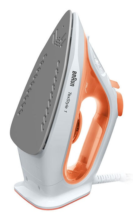 Braun TexStyle 1 SI1009OR Dampstrygejern Non-stick bundplade 1900 W Orange, Hvid