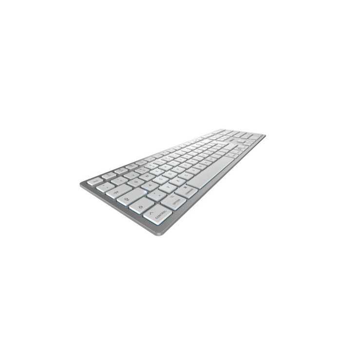 CHERRY KW 9100 SLIM FOR MAC tastatur Universel USB + Bluetooth QWERTY Engelsk Sølv