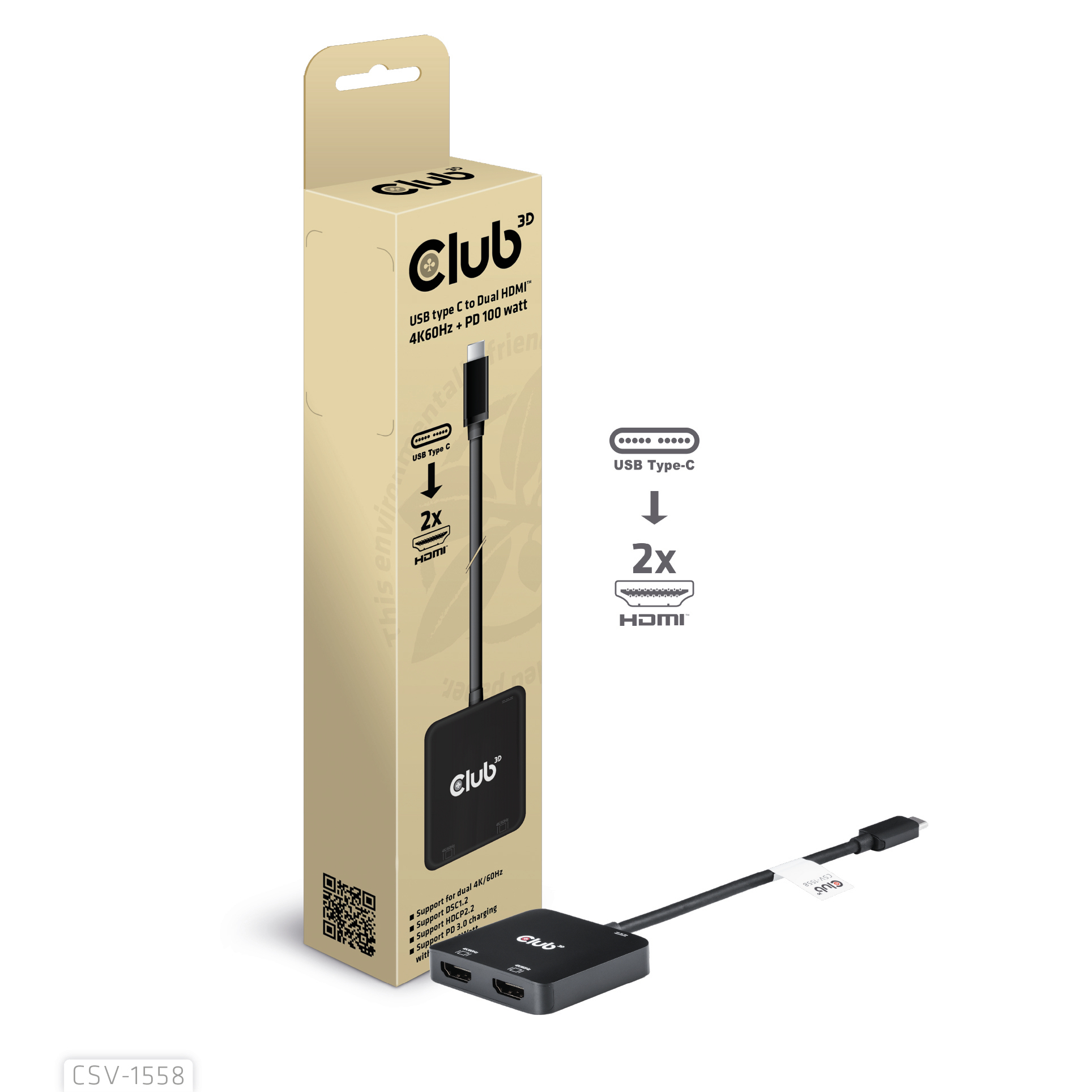 CLUB3D CSV-1558 video-splitter