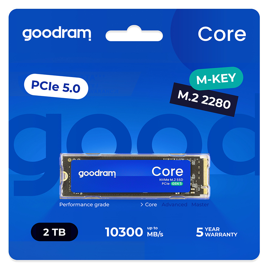 Goodram SSDR-GRC01-4K0-80 intern solid state drev 2 TB M.2 PCI Express 5.0 NVMe 3D NAND
