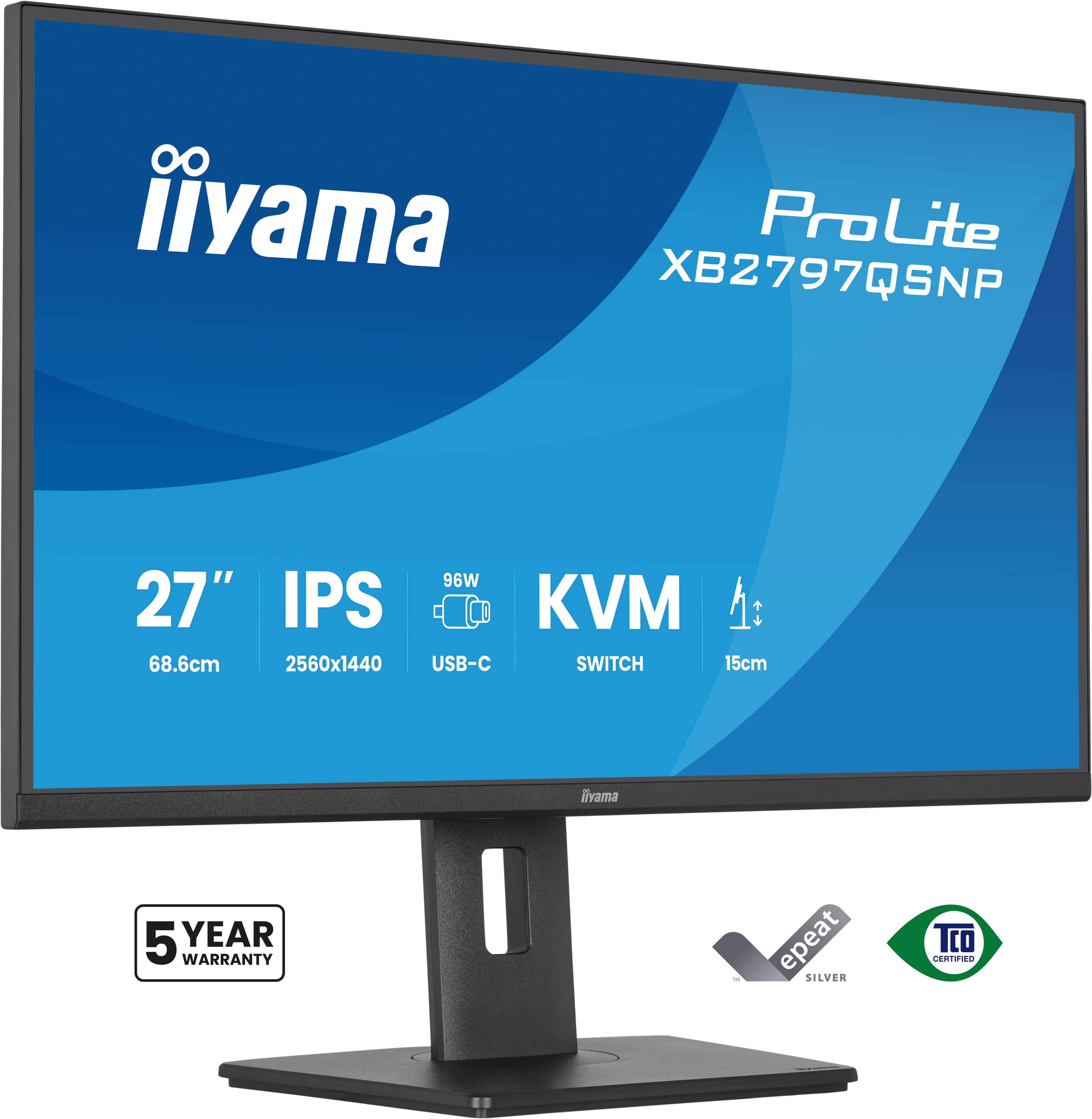 iiyama ProLite XB2797QSNP-B1 computerskærm 68,6 cm (27") 2560 x 1440 pixel Quad HD LED Sort