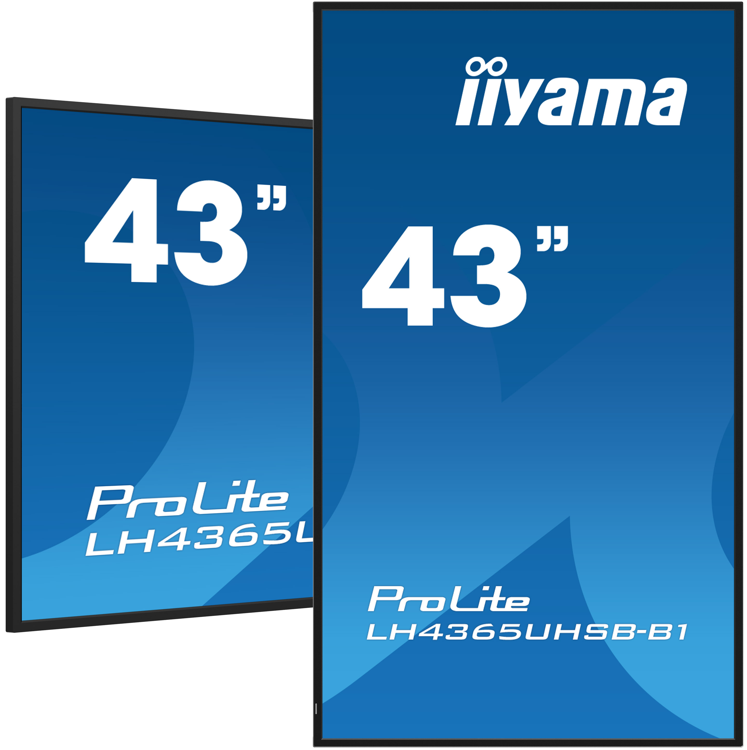 iiyama LH4365UHSB-B1 skilte display Kiosk design 108 cm (42.5") LED Wi-Fi 800 cd/m² 4K Ultra HD Sort Indbygget processer Android 11 24/7