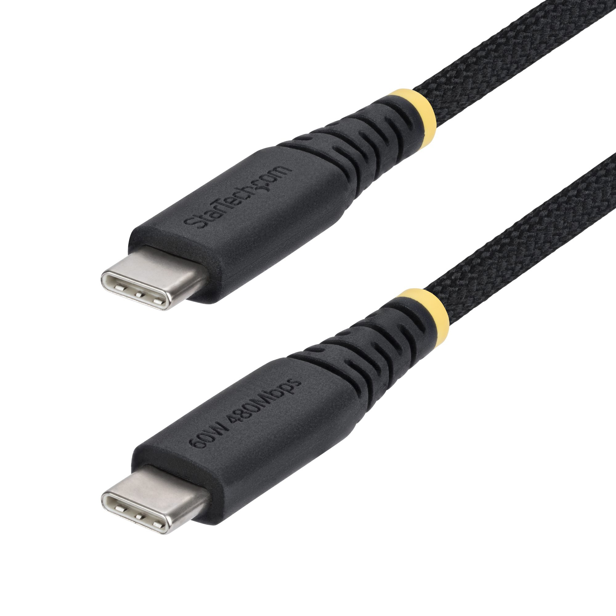 StarTech.com USB2CC15CMNCBR USB-kabel USB 2.0 0,15 m USB C 0,48 Gbit/sek. 60 W Sort
