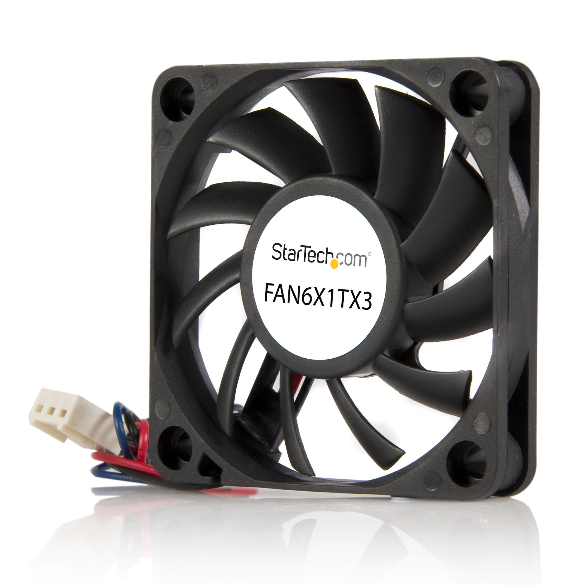 StarTech.com FAN6X1TX3 Computerkølesystem Computerkabinet Ventilator 6 cm Sort