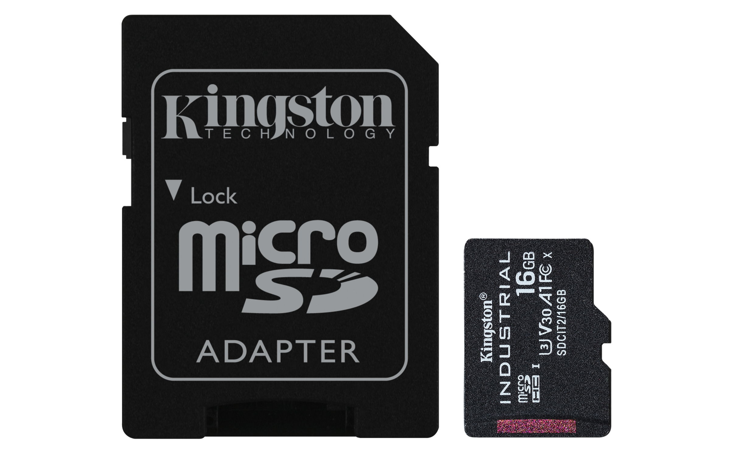 Kingston Technology 16GB microSDHC Industrial C10 A1 pSLC kort + SD-adapter