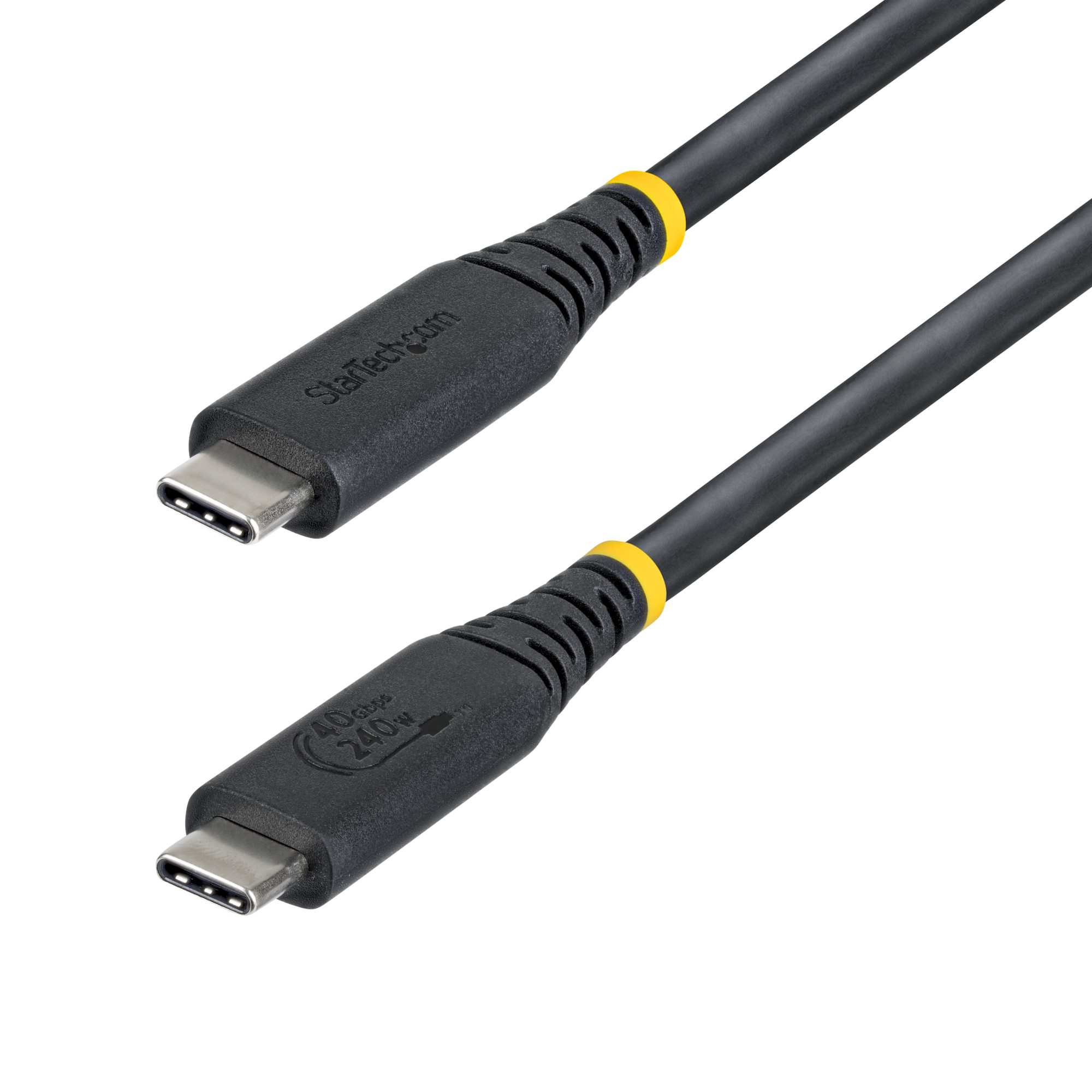 StarTech.com CC1M40GUSB4TP USB-kabel USB4 Gen 3x2 1 m USB C 40 Gbit/sek. 240 W Sort