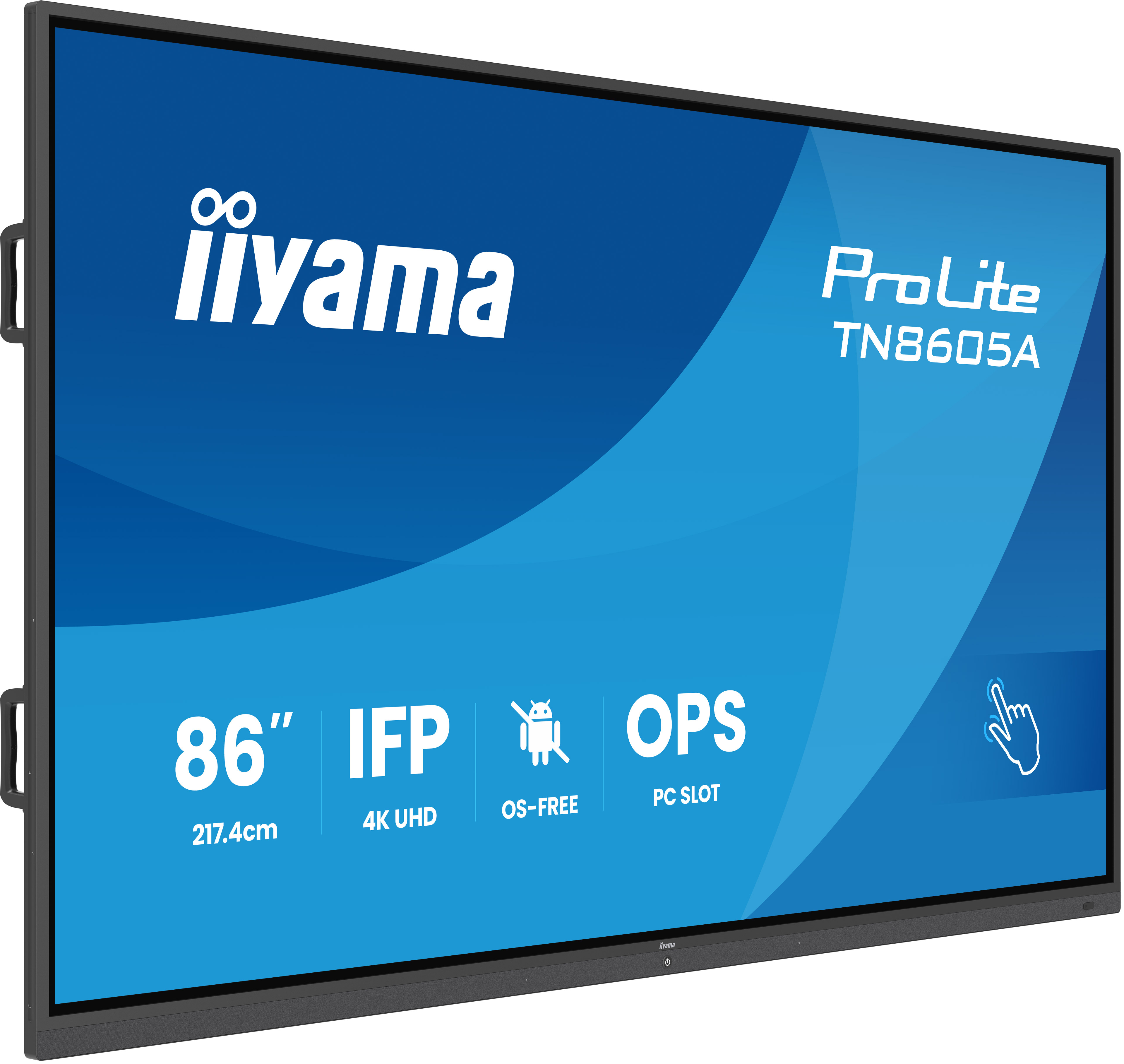 iiyama TN8605A-B1AG skilte display Interaktivt fladpanel 2,17 m (85.6") 500 cd/m² 4K Ultra HD Sort Berøringsskærm