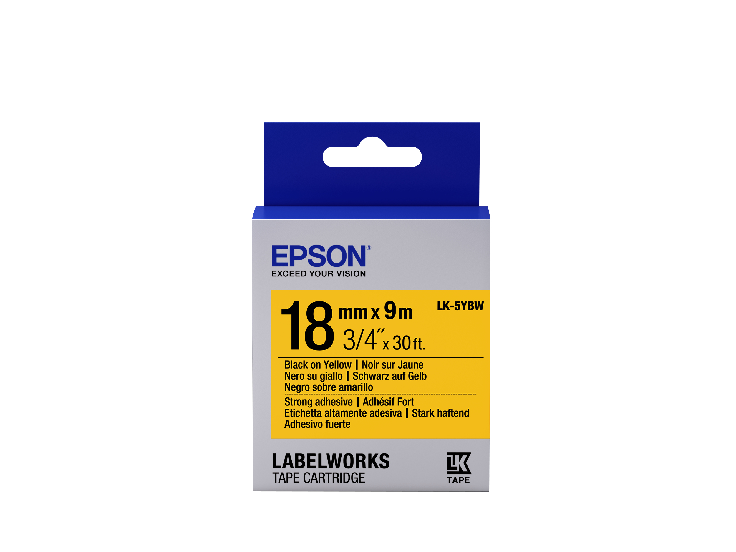 Epson LK-5YBW etiketbånd Sort på gul
