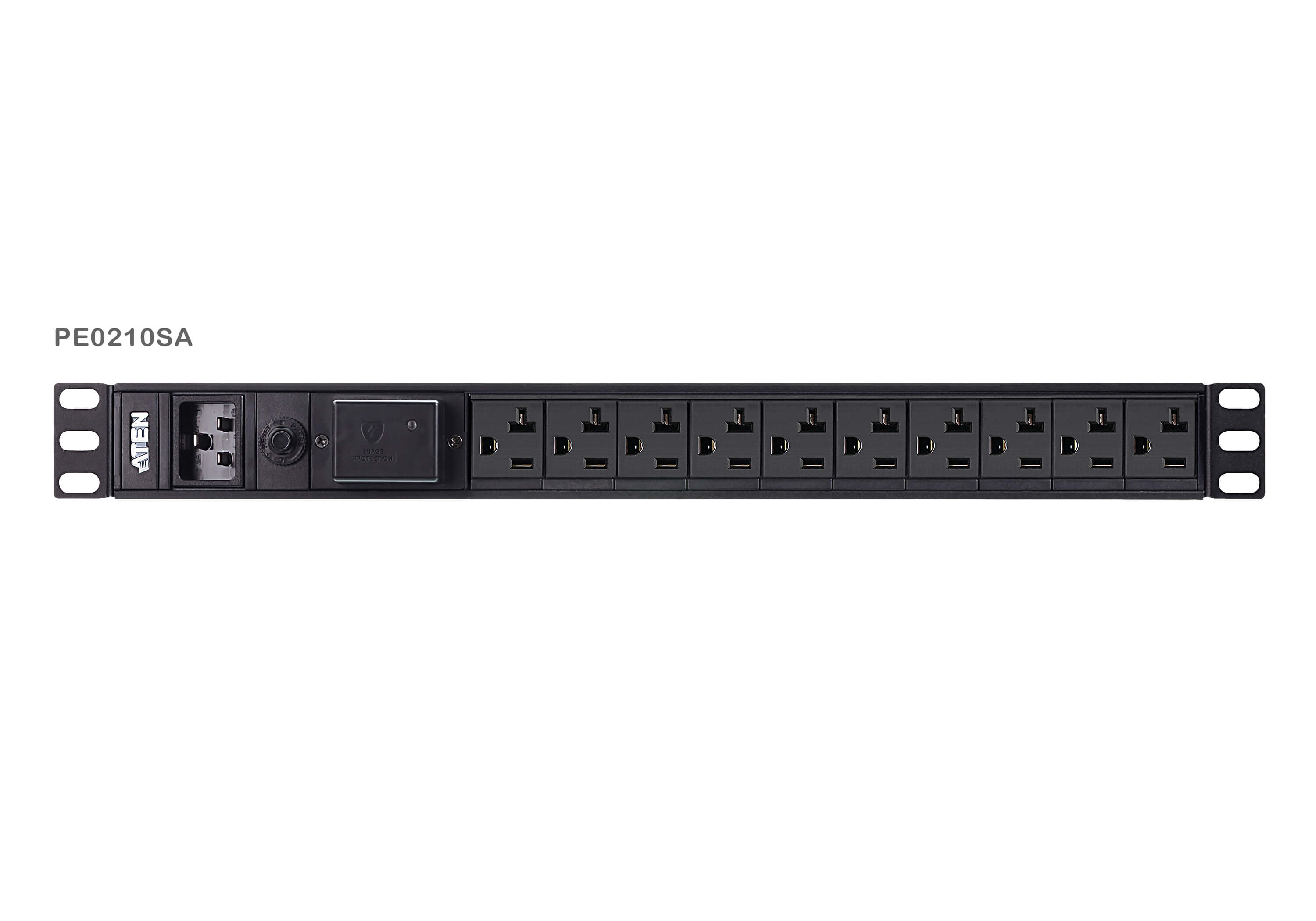 ATEN PE0210SG-AT-G strømforsyningsenhed (PDU) 10 AC stikkontakt(er) 1U Sort