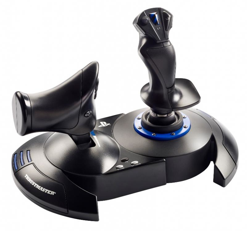 Thrustmaster T.Flight Hotas 4 Sort, Blå USB Joystick Digital PC, PlayStation 4, PlayStation 5