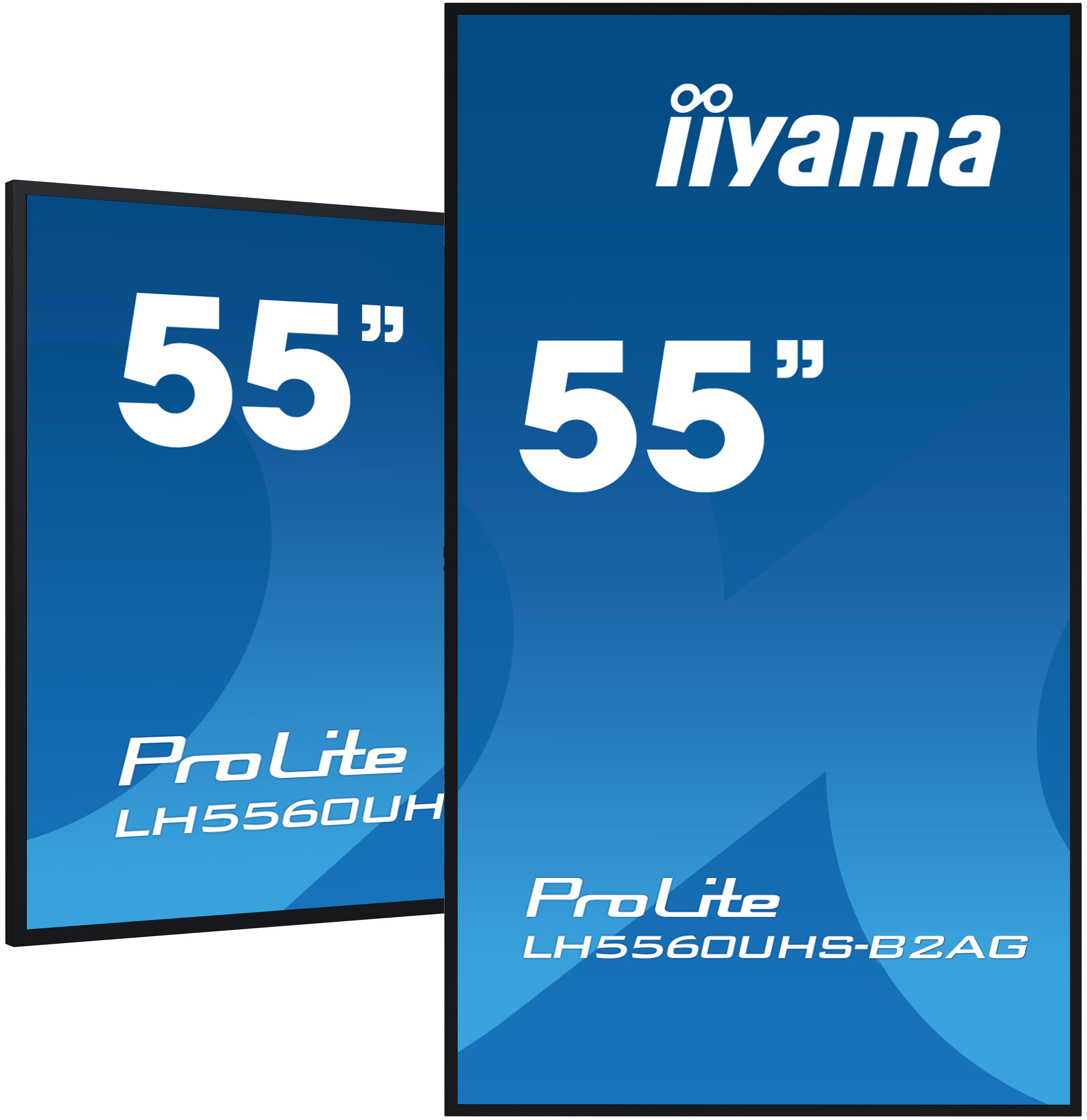 iiyama LH5560UHS-B2AG skilte display Digital A-tavle 138,7 cm (54.6") LED Wi-Fi 500 cd/m² 4K Ultra HD Sort Indbygget processer Android 11 24/7
