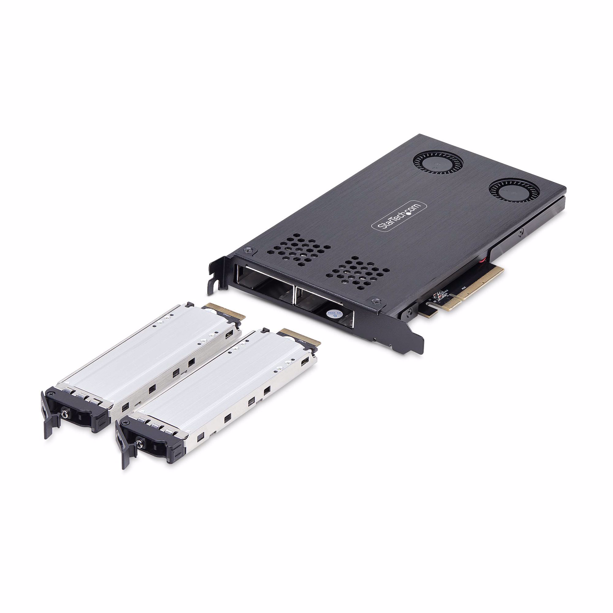 StarTech.com 2M2-REMOVABLE-PCIE drive bay panel Motherboard Sort