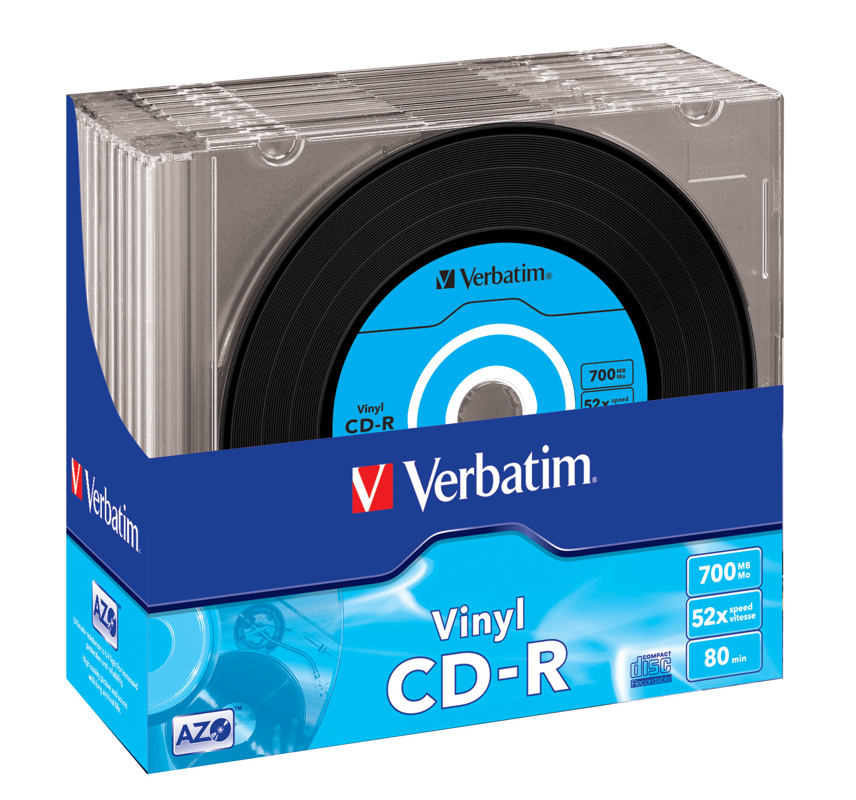 Verbatim CD-R AZO Data Vinyl 700 MB 52x 10 stk