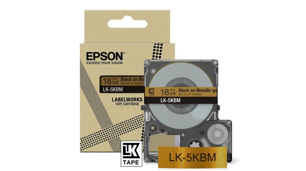 Epson LK-5KBM Sort, Guld
