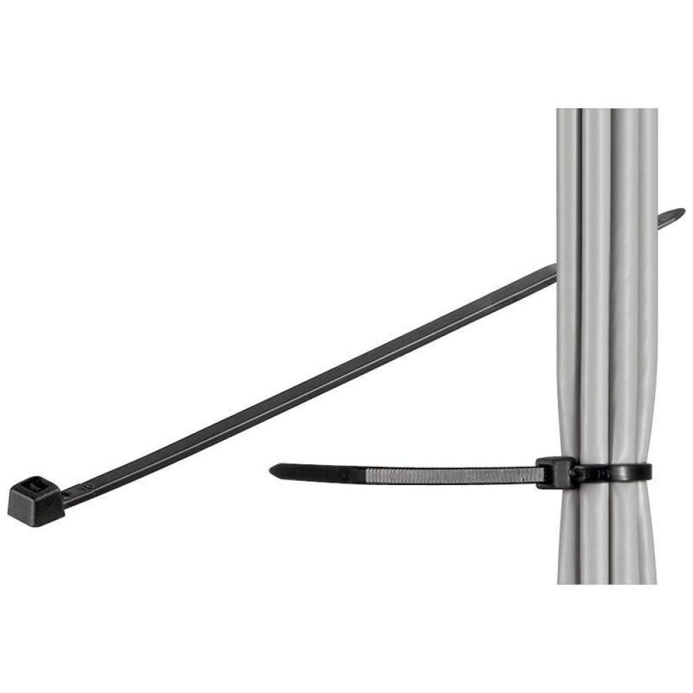 Techly 280 x 4.8mm kabelsamler Nylon Sort 100 stk