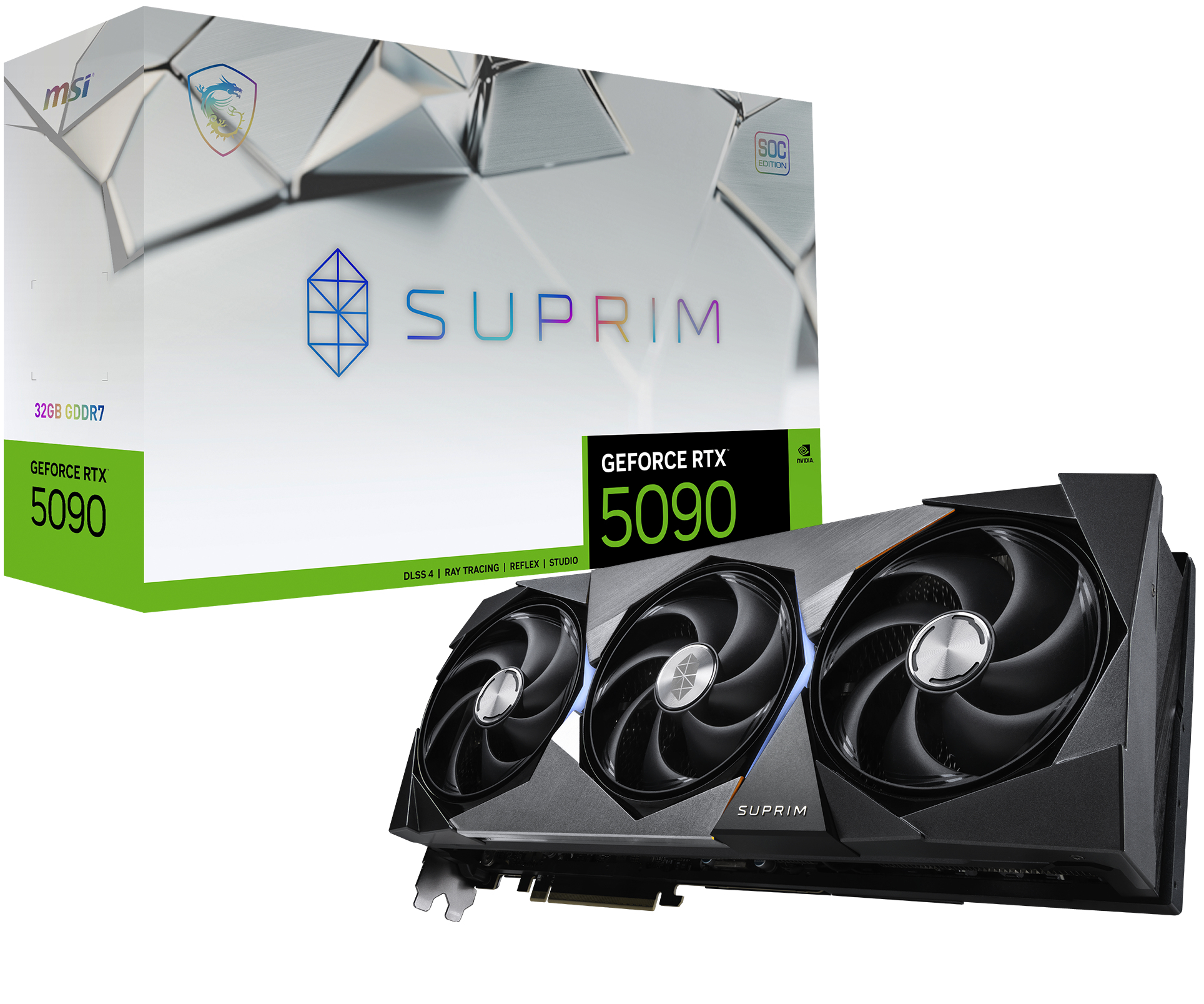 MSI SUPRIM GEFORCE RTX 5090 32G SOC grafikkort NVIDIA 32 GB GDDR7