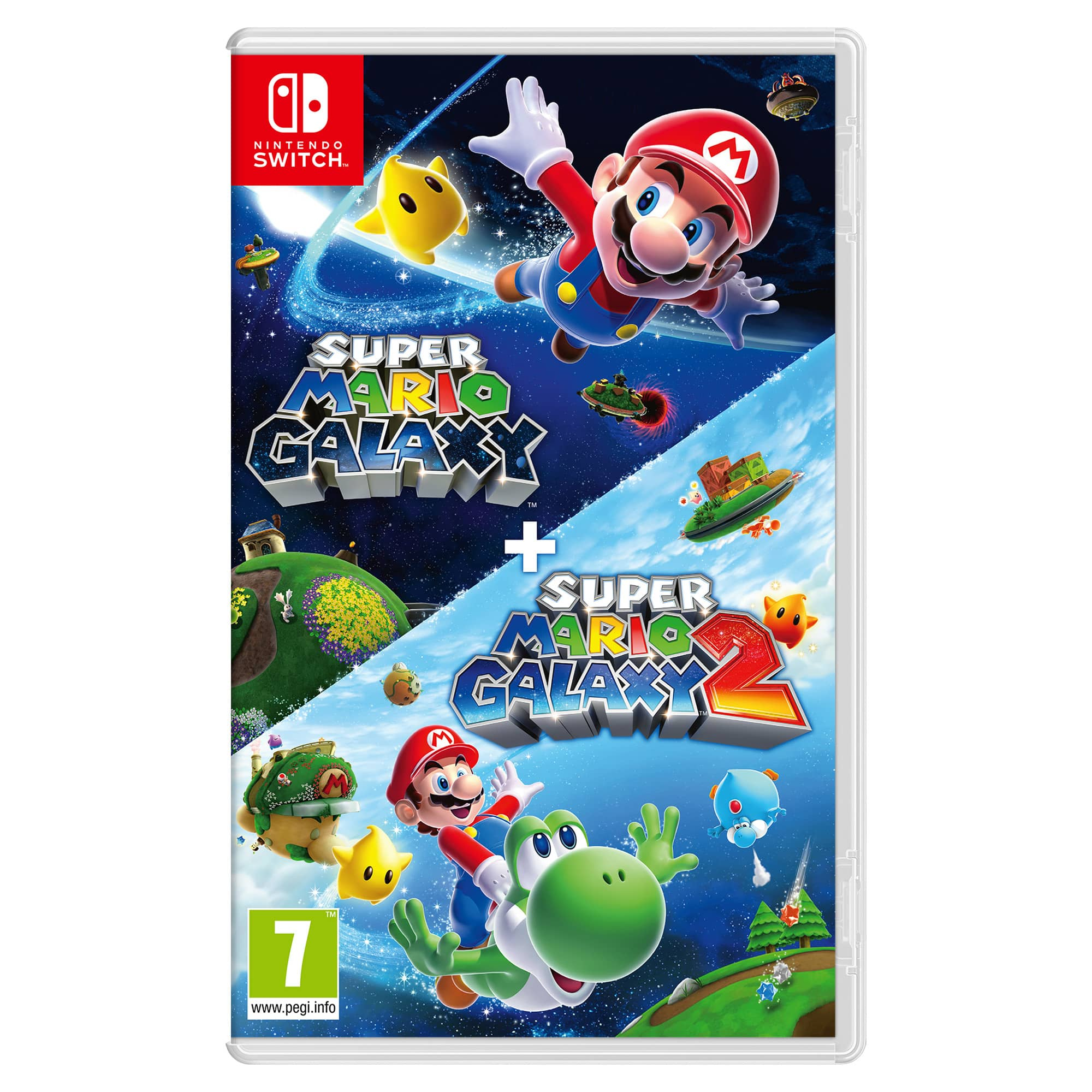 Nintendo Super Mario Galaxy + Super Mario Galaxy 2 ( Switch) Standard Traditionelt kinesisk, Tysk, Hollandsk, Engelsk, Spansk, Fransk, Italiensk, Japansk, Koreansk, Portugisisk Nintendo Switch