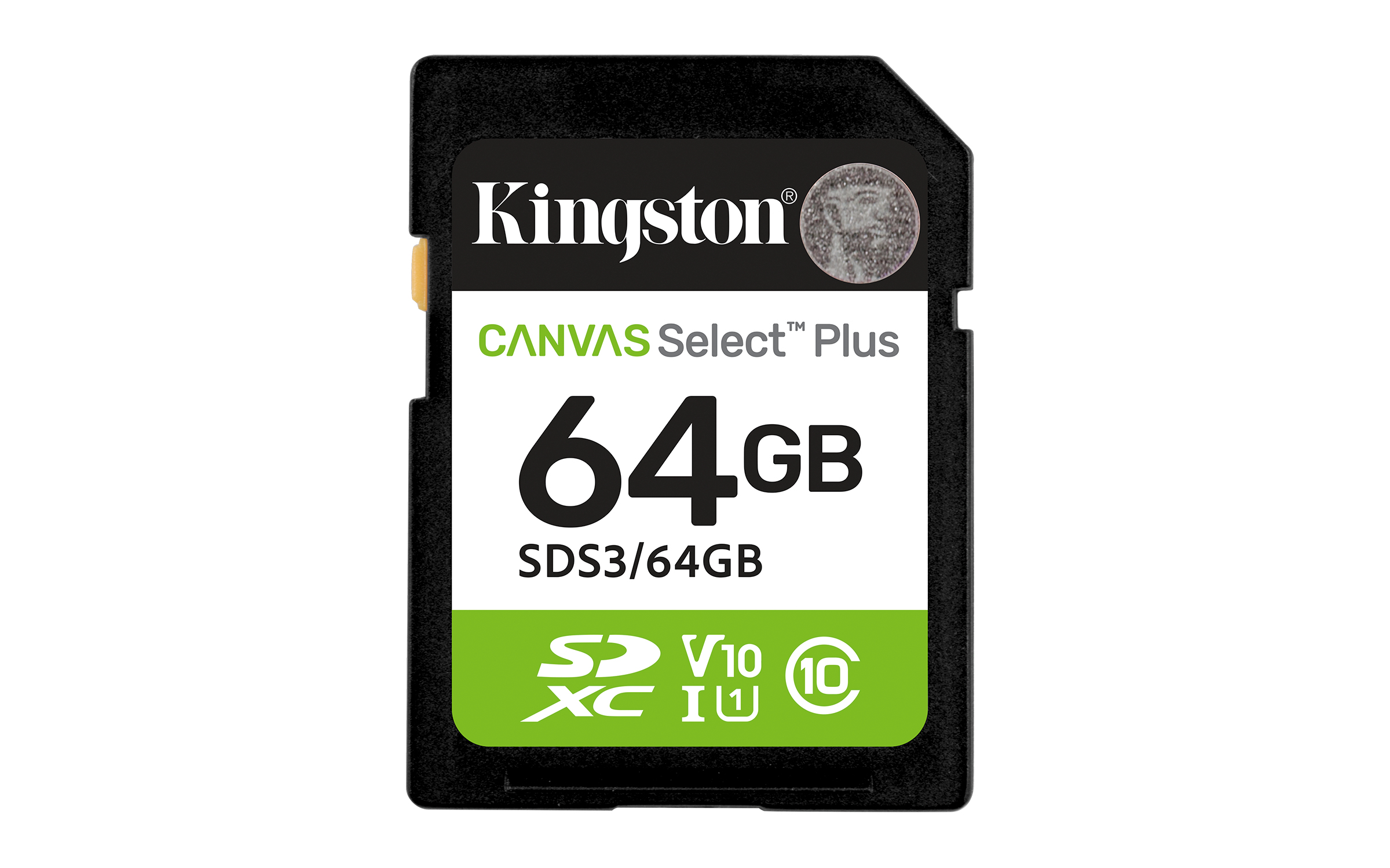 Kingston Technology 64 GB SDXC Canvas Select Plus Gen3 100 MB/s C10 UHS-I U1 V10