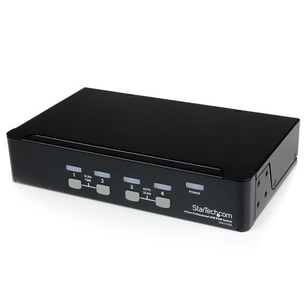StarTech.com SV431USB KVM Switch Stativ-montering Sort