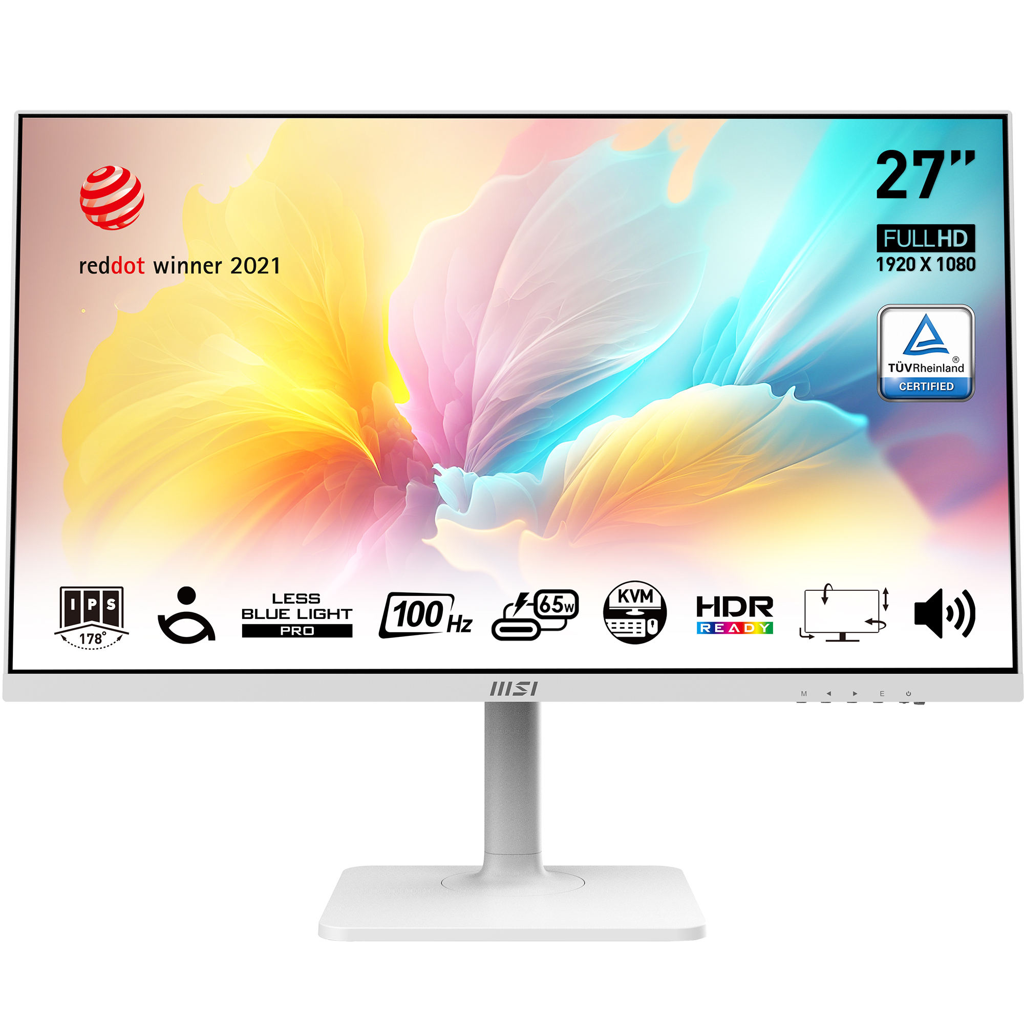 MSI Modern MD272XPWDE computerskærm 68,6 cm (27") 1920 x 1080 pixel Fuld HD LCD Hvid