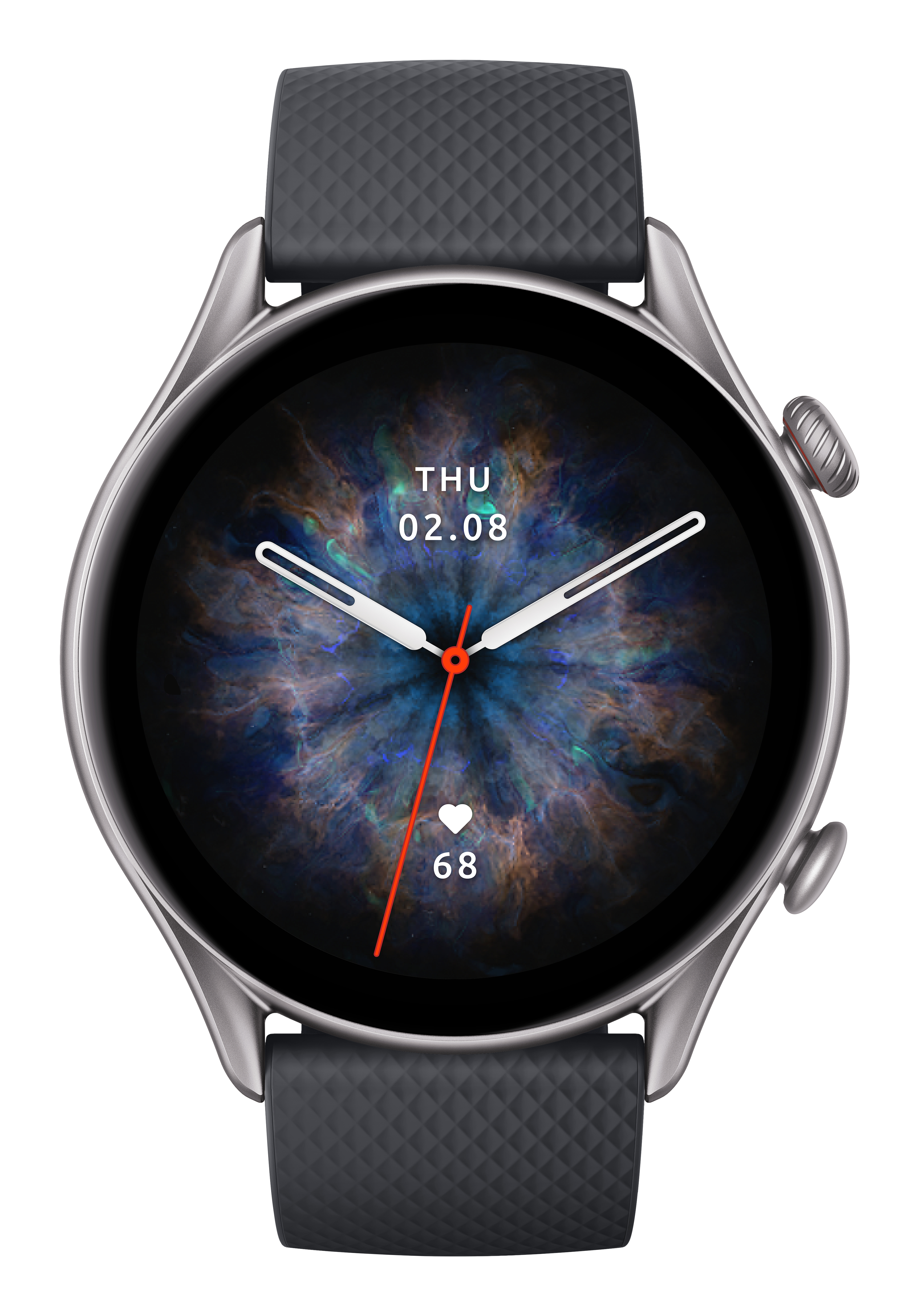 Amazfit W2040OV7N Smartwatch og sportsur 3,68 cm (1.45") AMOLED Digital Sort GPS (satellit)