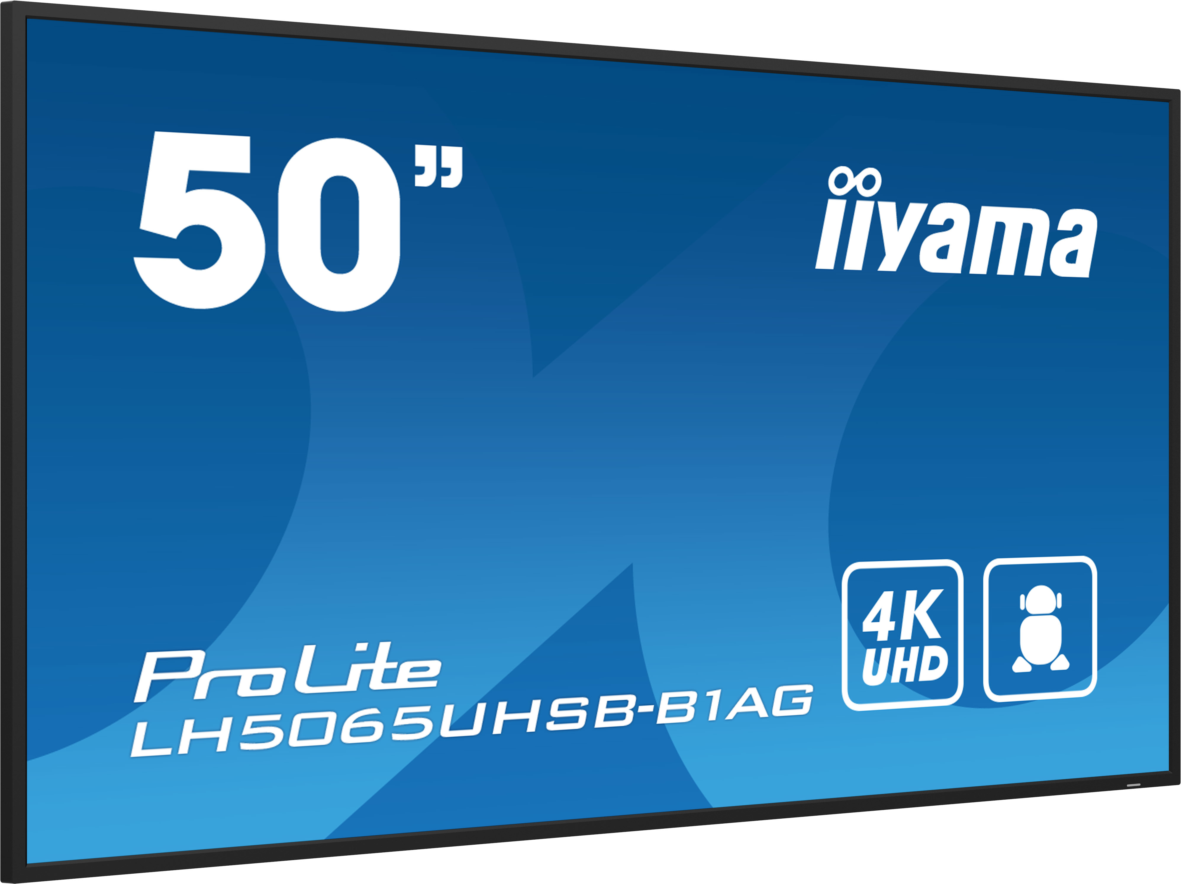 iiyama LH5065UHSB-B1AG skilte display Digital fladpaneldisplay 125,7 cm (49.5") LCD Wi-Fi 800 cd/m² 4K Ultra HD Sort Indbygget processer Android 11 24/7