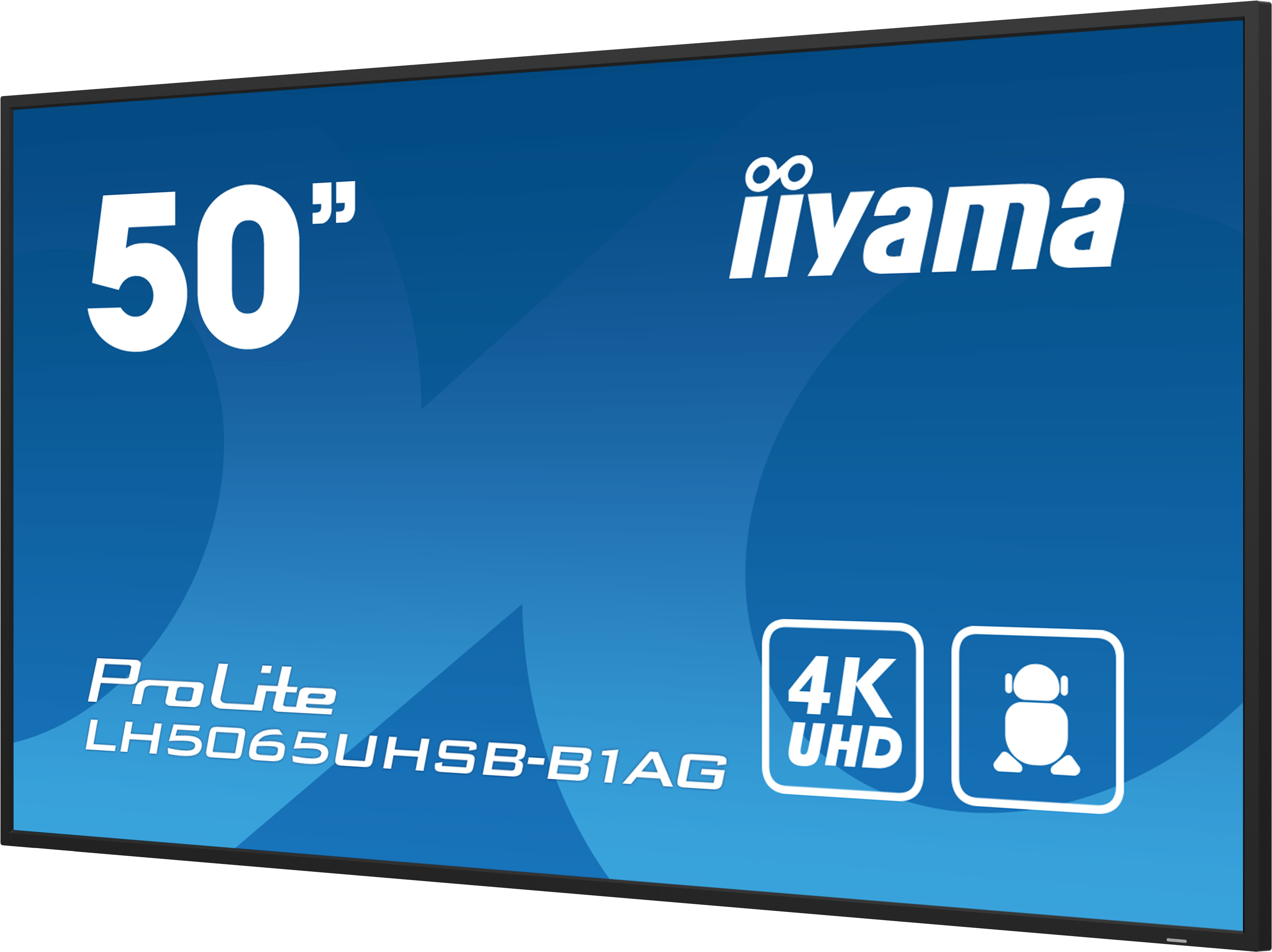 iiyama LH5065UHSB-B1AG skilte display Digital fladpaneldisplay 125,7 cm (49.5") LCD Wi-Fi 800 cd/m² 4K Ultra HD Sort Indbygget processer Android 11 24/7