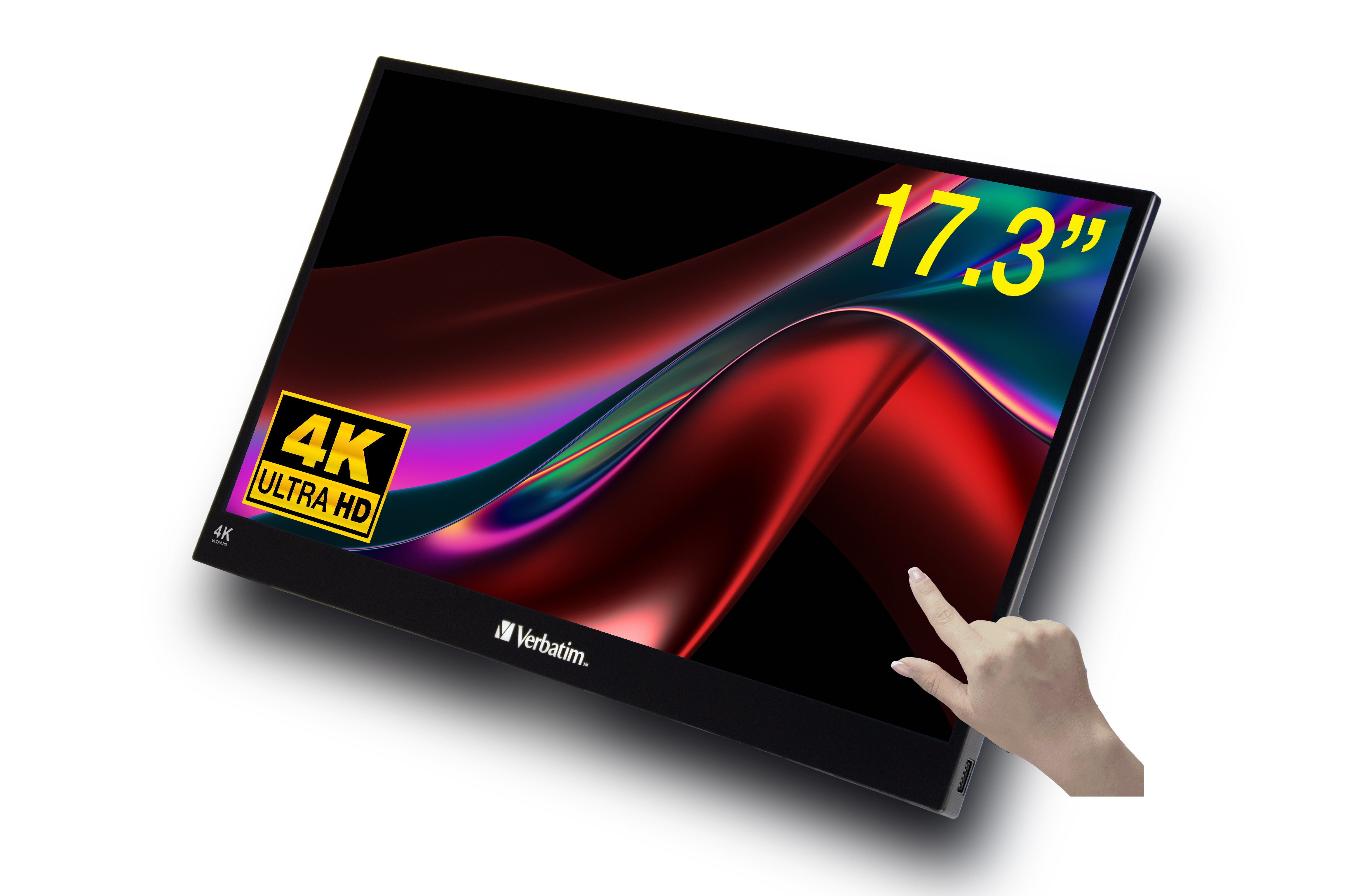 Verbatim 32239 computerskærm 43,9 cm (17.3") 3840 x 2160 pixel 4K Ultra HD LCD Berøringsskærm Sort