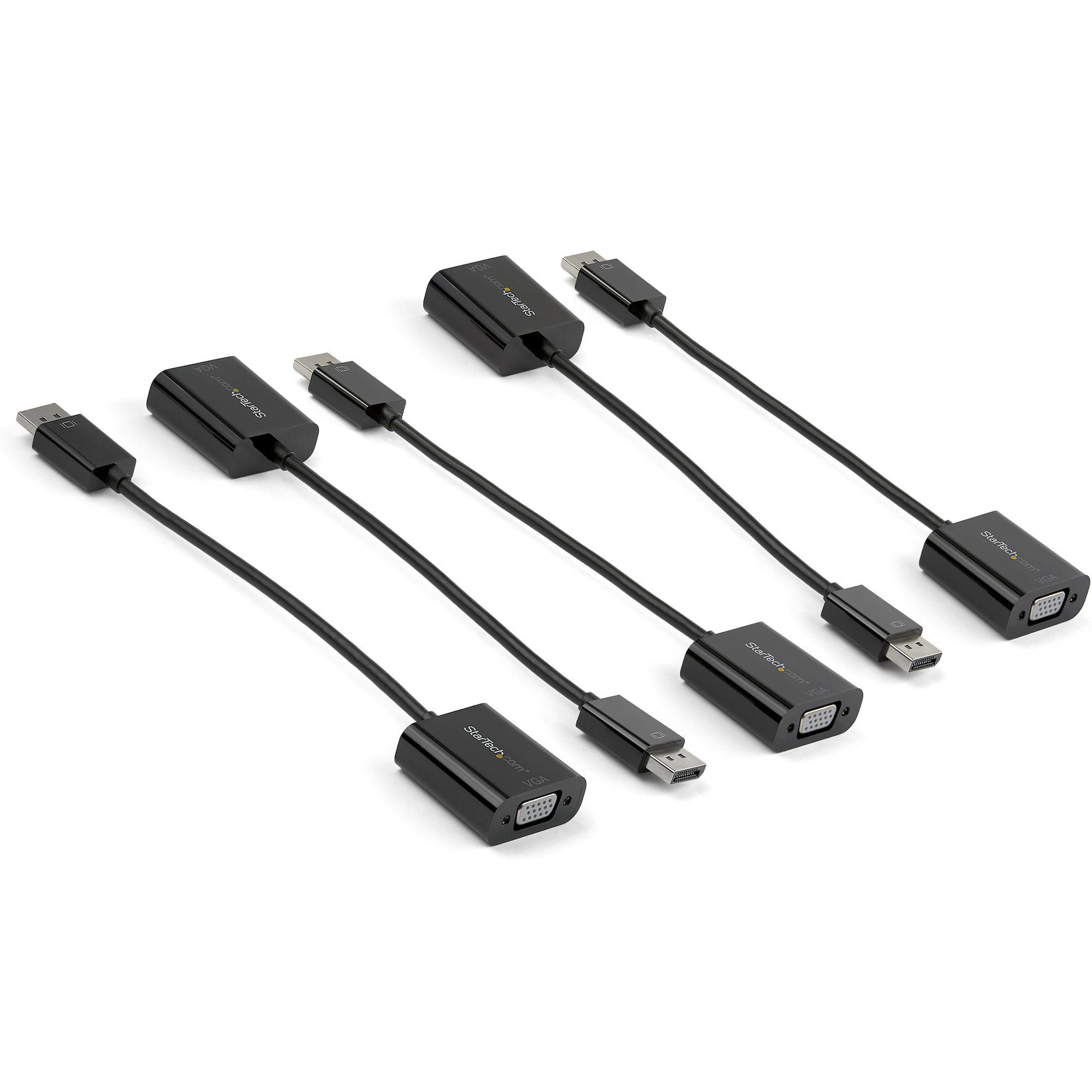 StarTech.com DP2VGA3X5 videokabel adapter 0,1 m DisplayPort VGA (D-Sub) Sort
