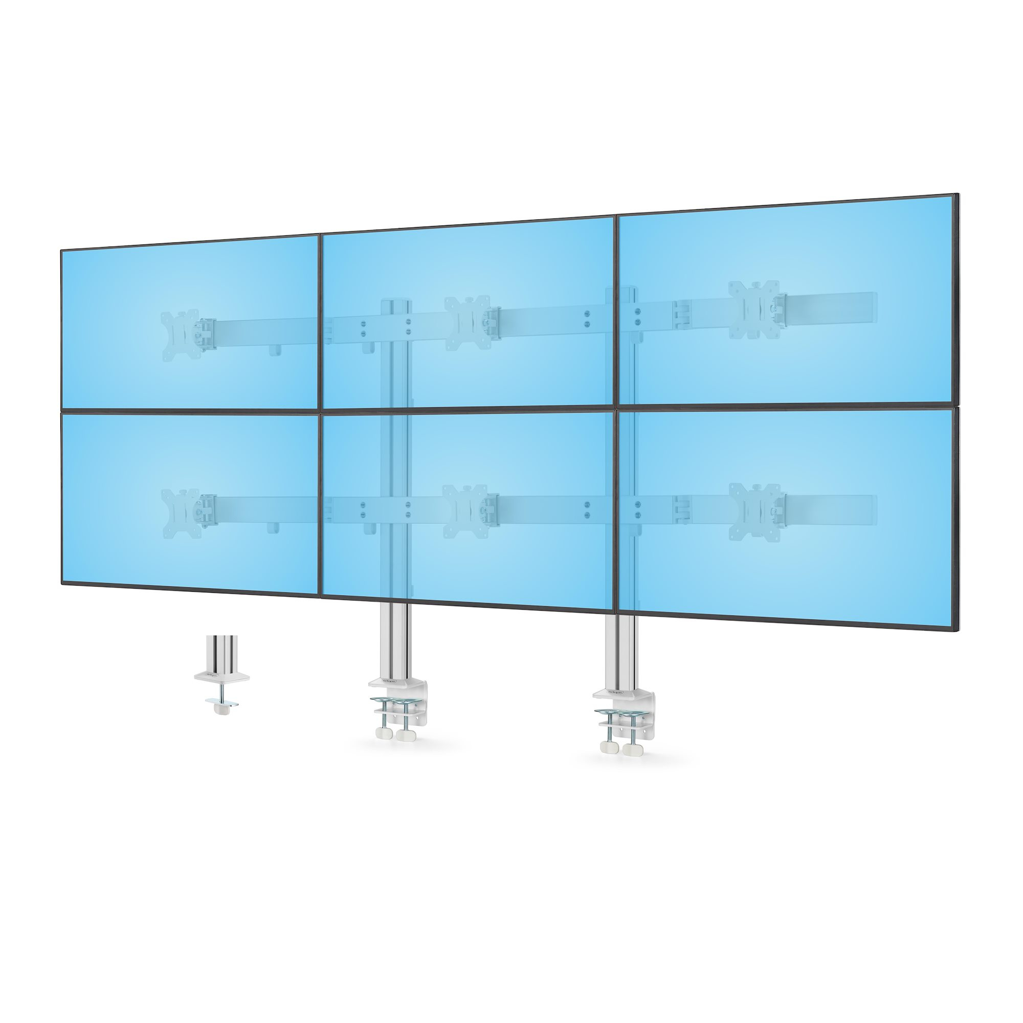 StarTech.com 6-MONITOR-ARM-A skærmbeslag og -stativer 81,3 cm (32") Skrivebord Hvid
