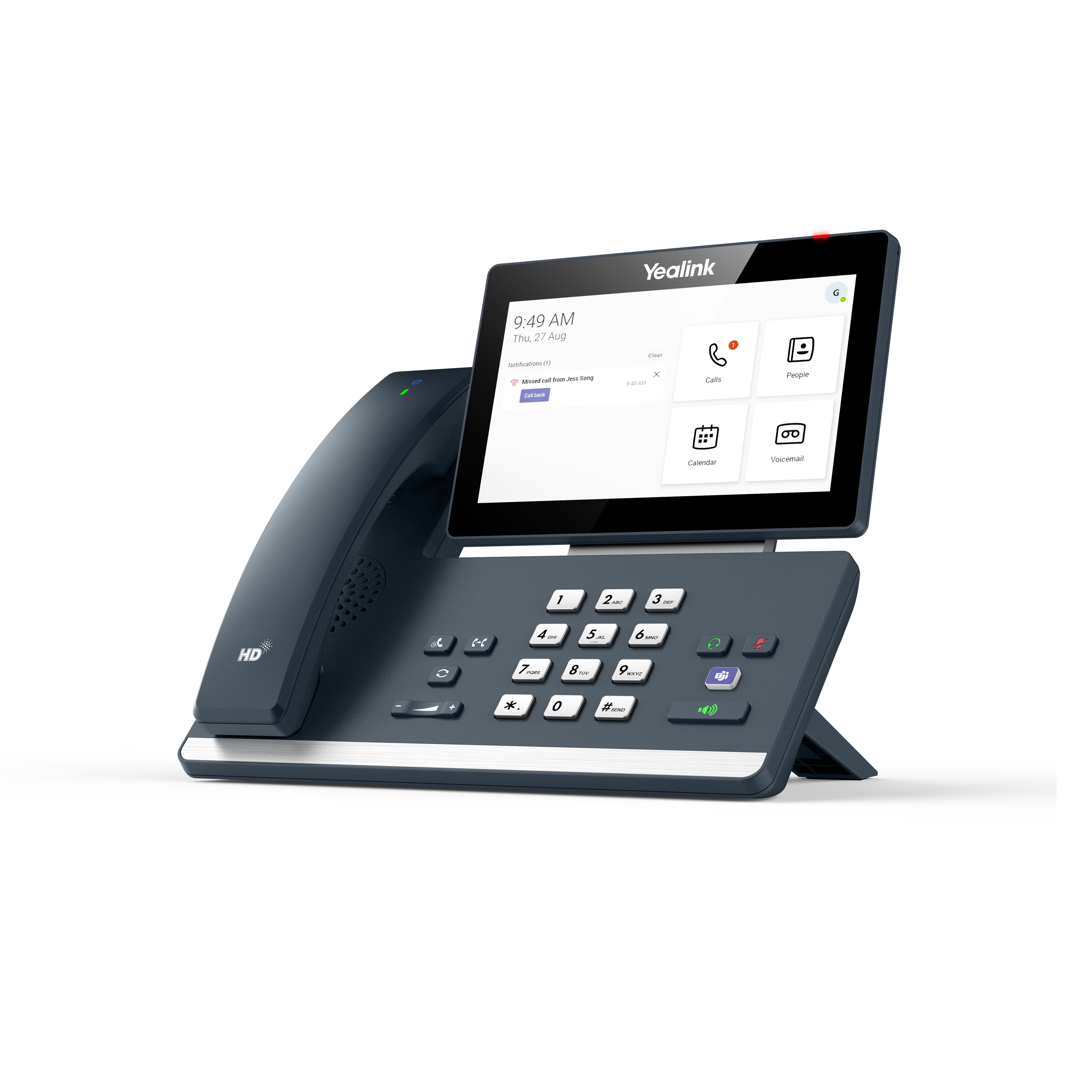 Yealink MP58-WH Microsoft Teams Edition IP-telefon Grå LCD Wi-Fi