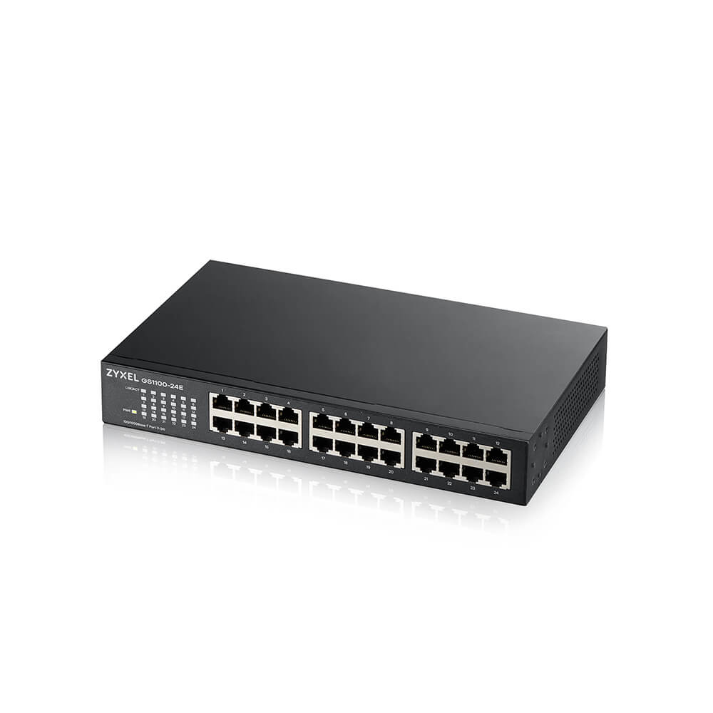 Zyxel GS1100-24E Ikke administreret Gigabit Ethernet (10/100/1000) Sort