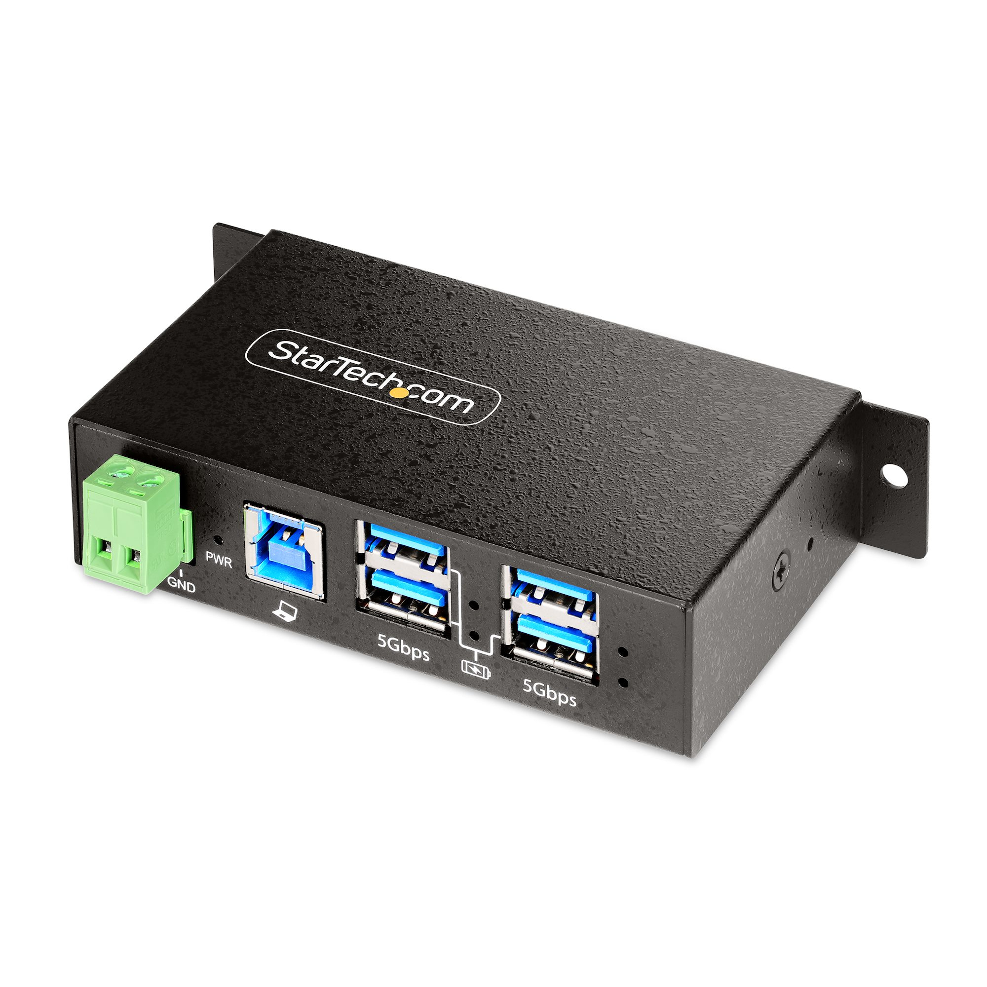 StarTech.com 5G4AINDRM-USB-A-HUB interface hub USB 3.2 Gen 1 (3.1 Gen 1) Type-B 5000 Mbit/s Sort