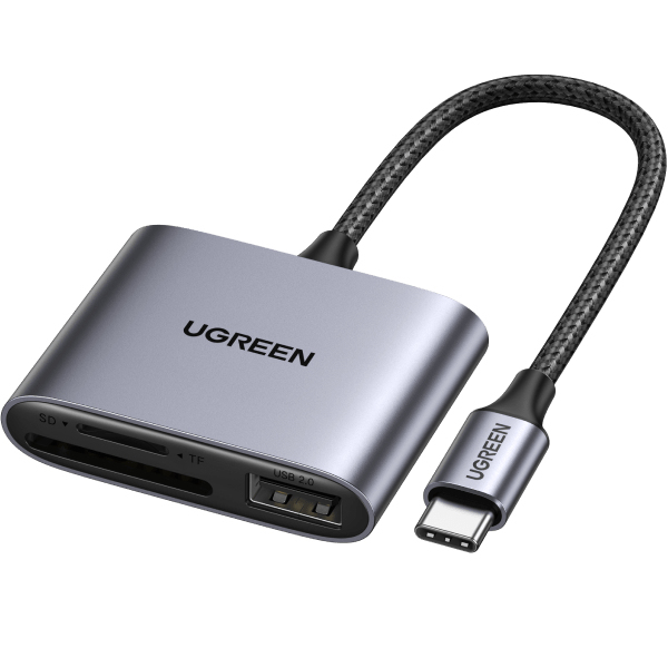 Ugreen 80798 kortlæser USB 3.2 Gen 1 (3.1 Gen 1) Type-C Grå