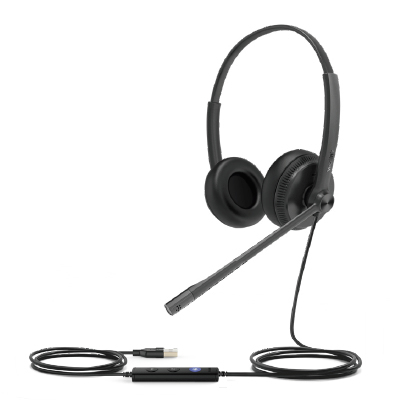 Yealink UH34 Lite Headset Ledningsført Kontor/Callcenter Sort