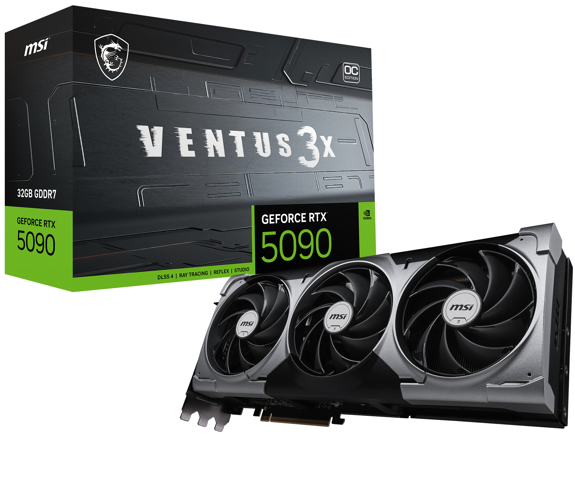 MSI VENTUS GEFORCE RTX 5090 32G 3X OC grafikkort NVIDIA 32 GB GDDR7