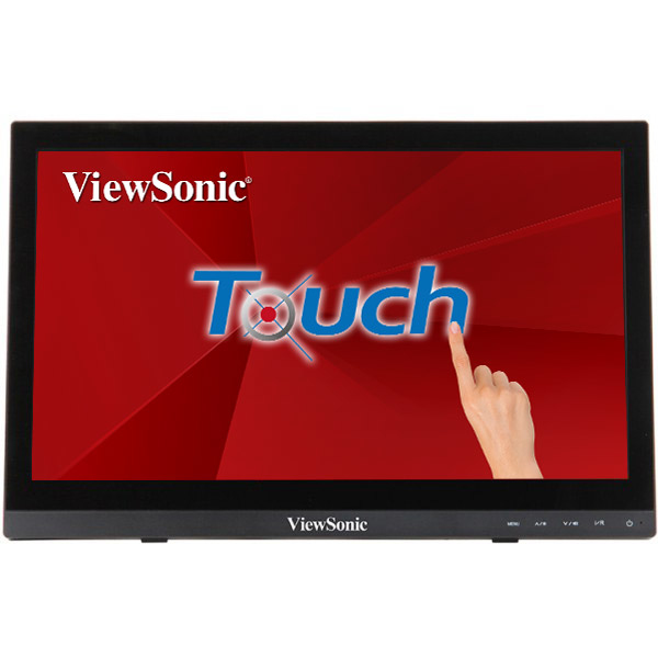 Viewsonic TD1630-3 computerskærm 39,6 cm (15.6") 1366 x 768 pixel HD LCD Berøringsskærm Multibruger Sort