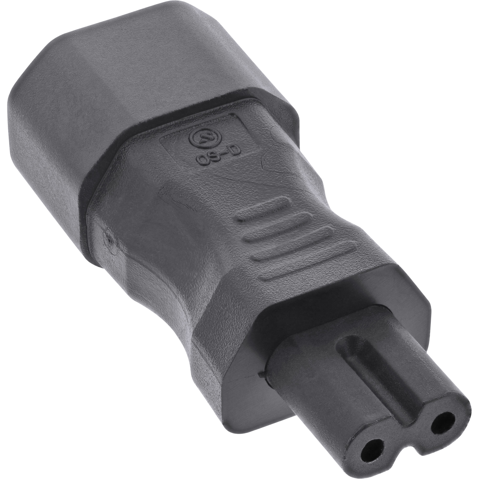 InLine 16723C strømstik adapter C14 C7 Sort