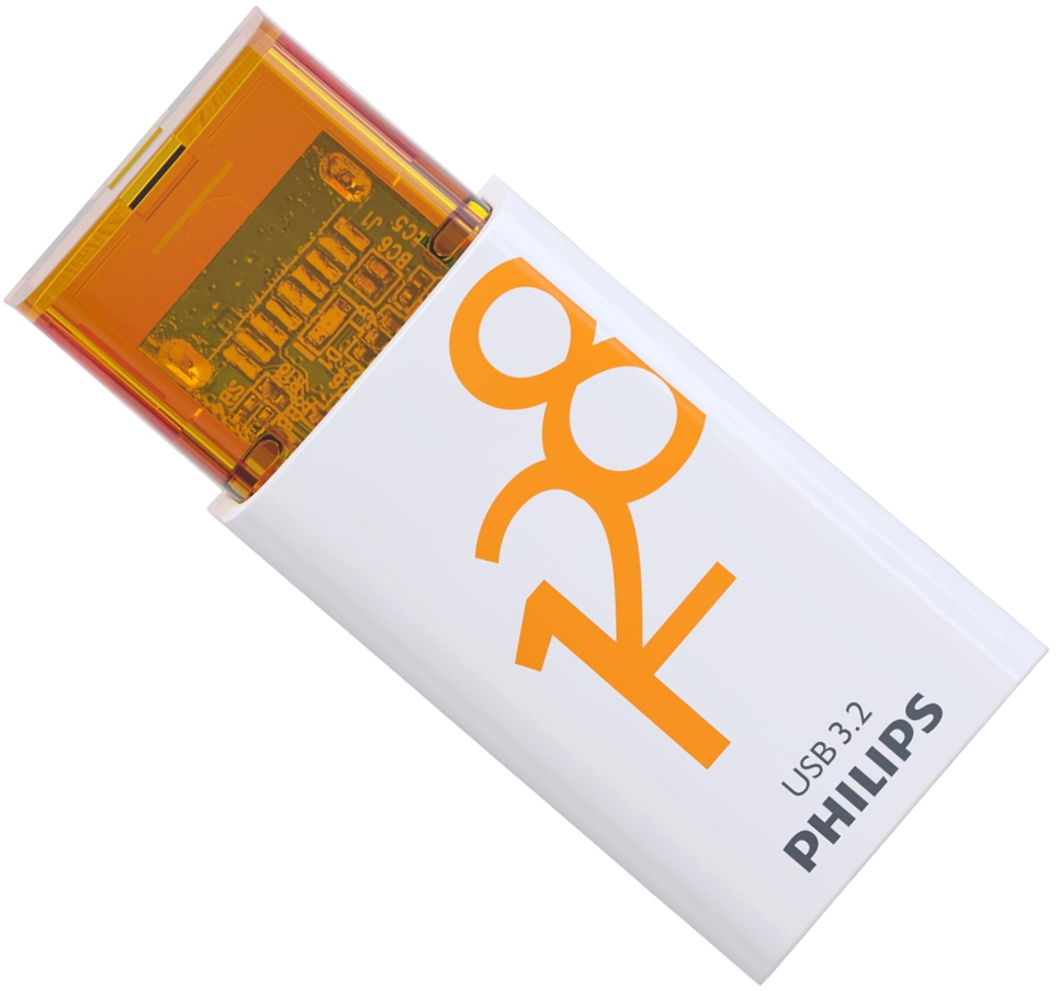 Philips USB 3.2 128GB Click Series Gen 1 USB-C USB-nøgle USB Type-C 3.2 Gen 1 (3.1 Gen 1) Hvid