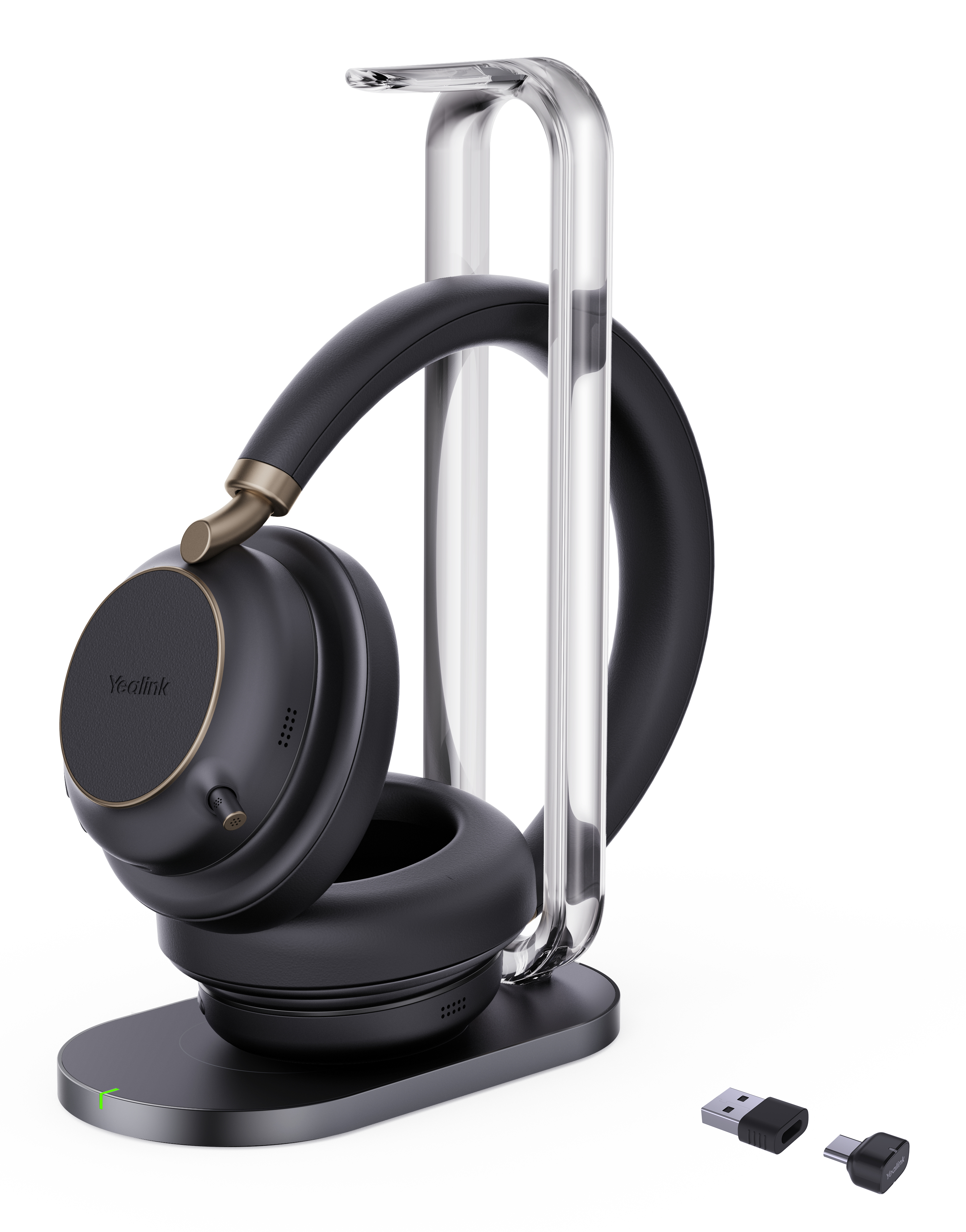 Yealink BH76 Plus med Opladestander UC Sort USB-C/A Headset