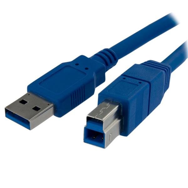 StarTech.com USB3SAB1M USB-kabel USB 3.2 Gen 1 (3.1 Gen 1) 1 m USB A USB B Blå