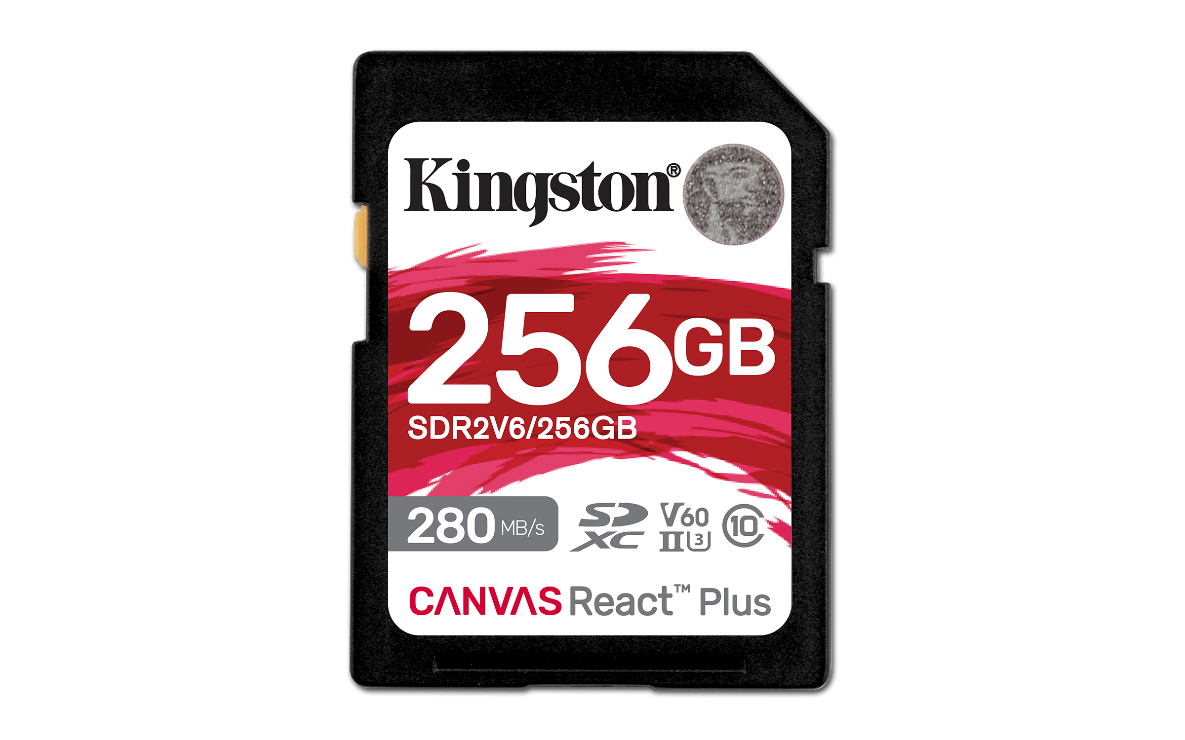 Kingston Technology 256 GB Canvas React Plus SDXC UHS-II 280R/150W U3 V60 til fuld HD/4K