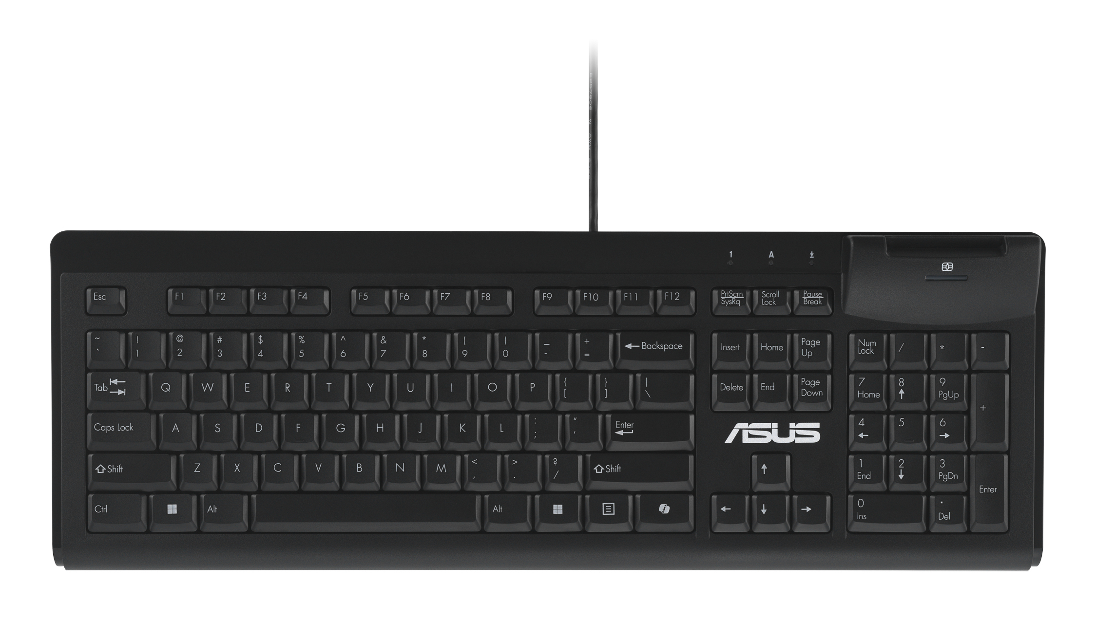 ASUS Smart Card Keyboard KU100 tastatur Hjemme/kontor USB Sort