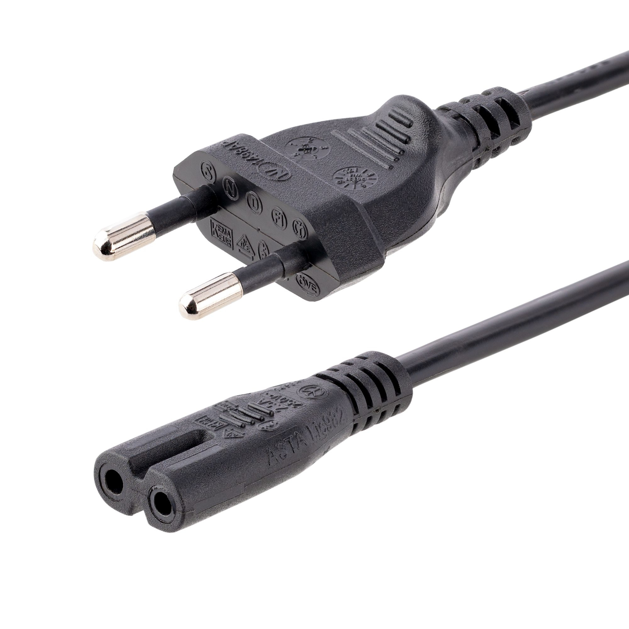 StarTech.com 752E-3M-POWER-LEAD el-ledning Sort CEE7/16 C7 forbinder