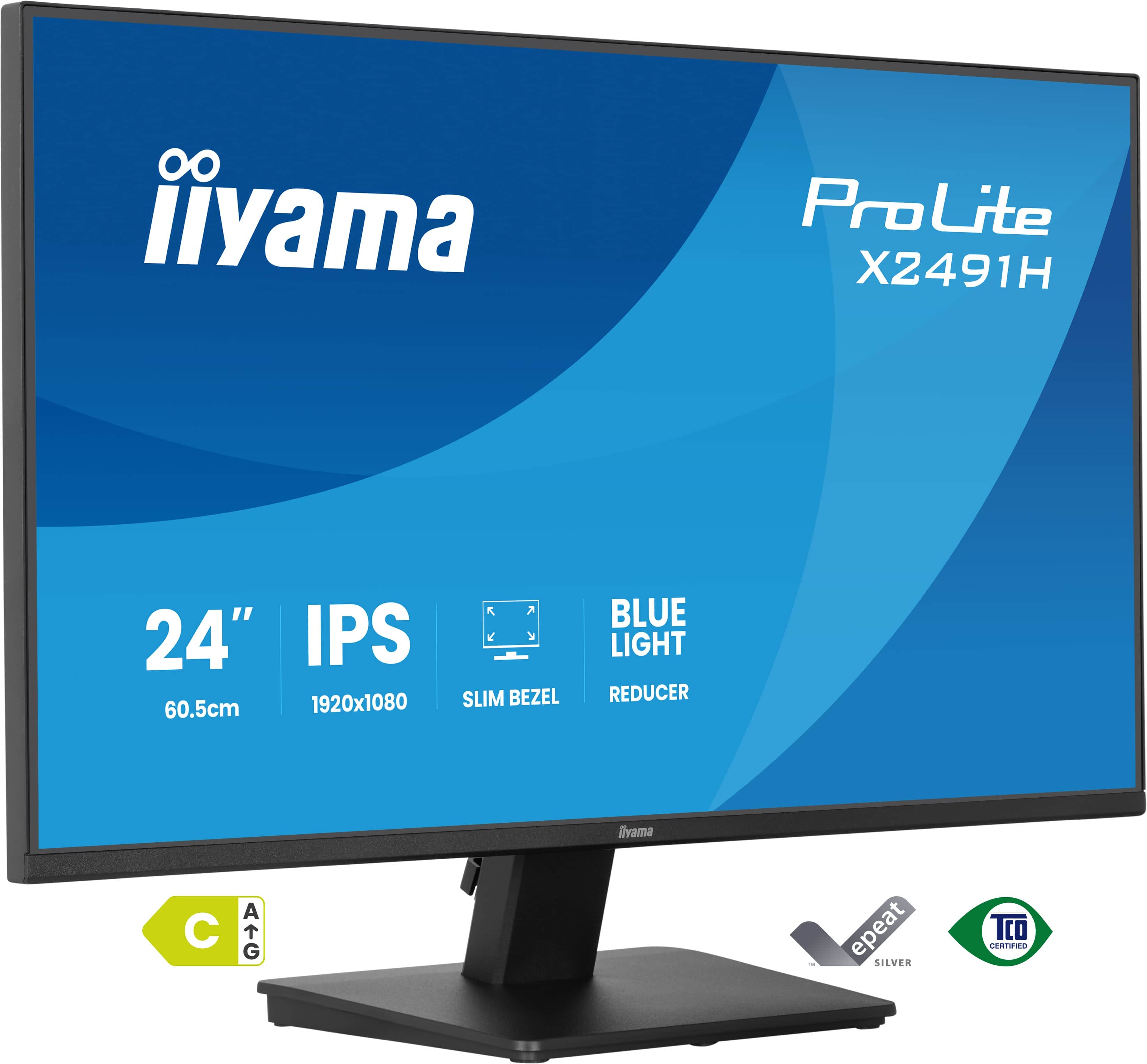 iiyama ProLite X2491H-B1 computerskærm 60,5 cm (23.8") 1920 x 1080 pixel Fuld HD LCD Sort