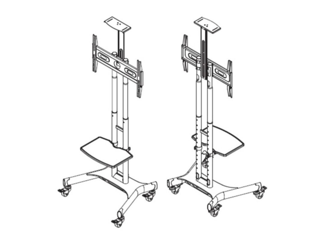 Multibrackets 7239 tv-beslag 2,03 m (80") Sort