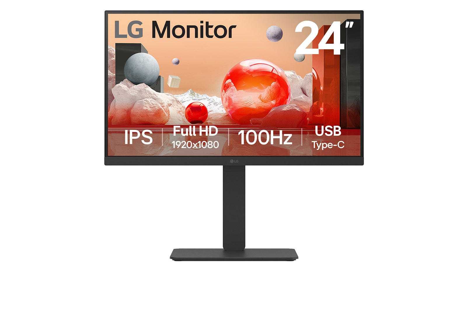 LG 24BA750-B computerskærm 60,5 cm (23.8") 1920 x 1080 pixel Fuld HD LCD Sort