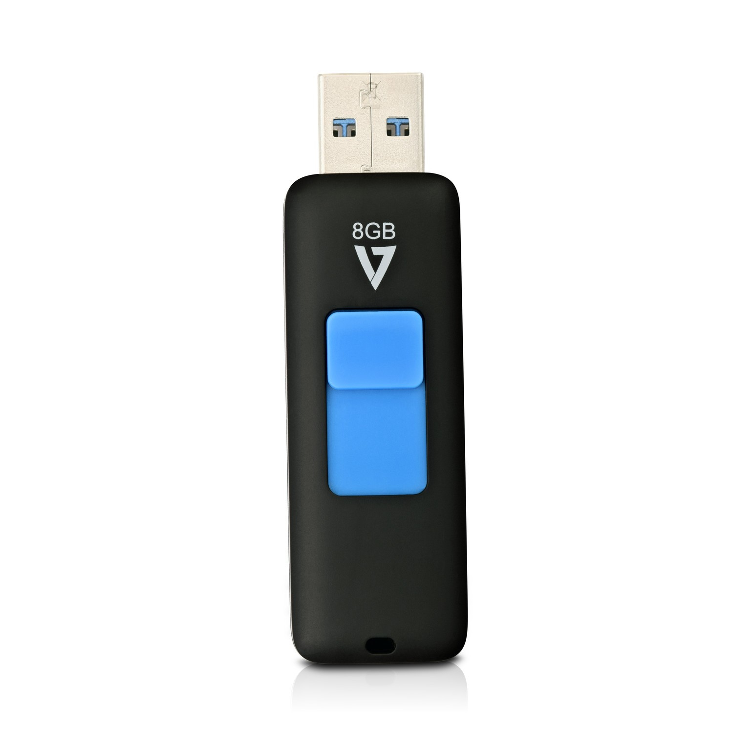 V7 VF38GAR-3E USB-nøgle 8 GB USB Type-A 3.2 Gen 1 (3.1 Gen 1) Sort, Blå