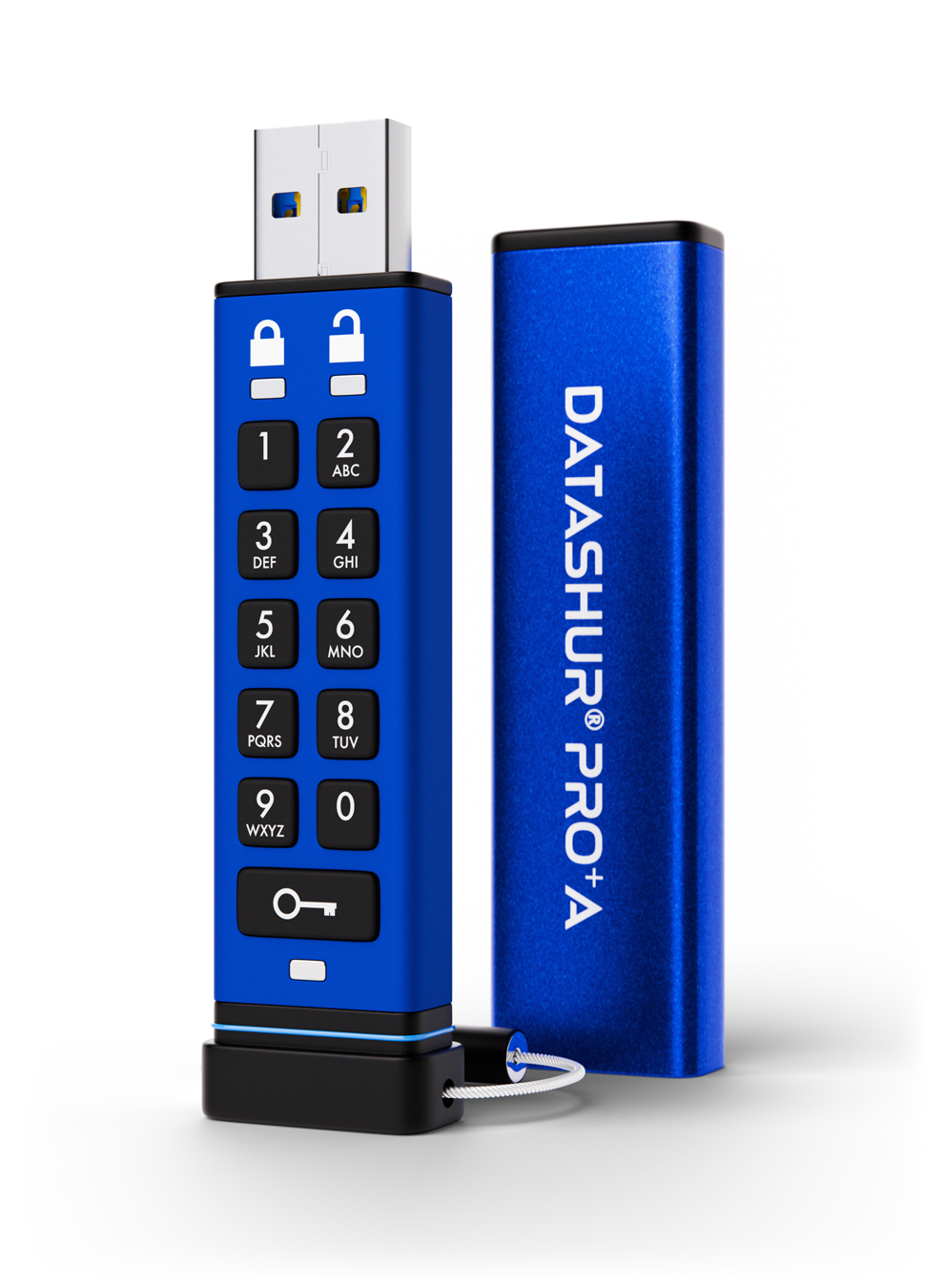 iStorage datAshur PRO+A USB-nøgle 32 GB USB Type-A 3.2 Gen 1 (3.1 Gen 1) Blå